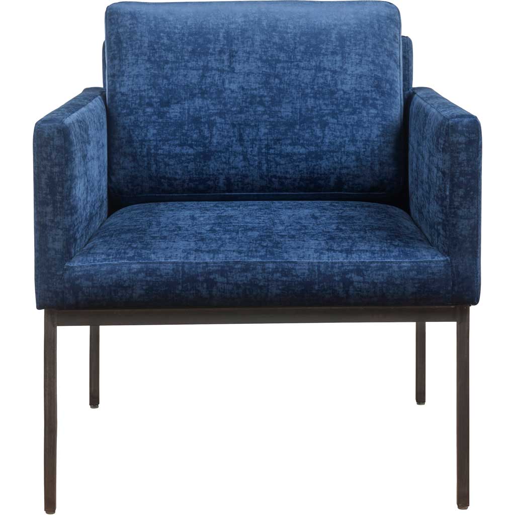 Carlson Velvet Chair Navy - Image 2
