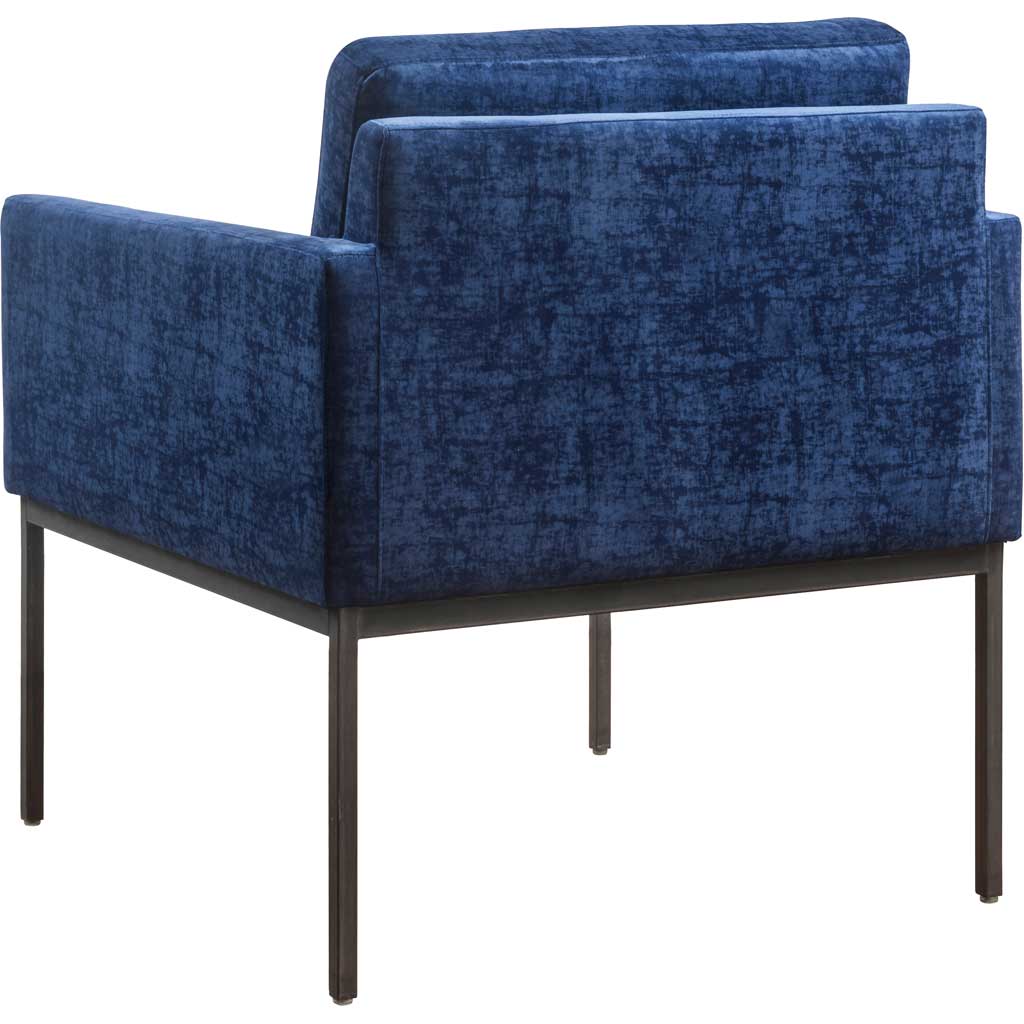 Carlson Velvet Chair Navy - Image 3