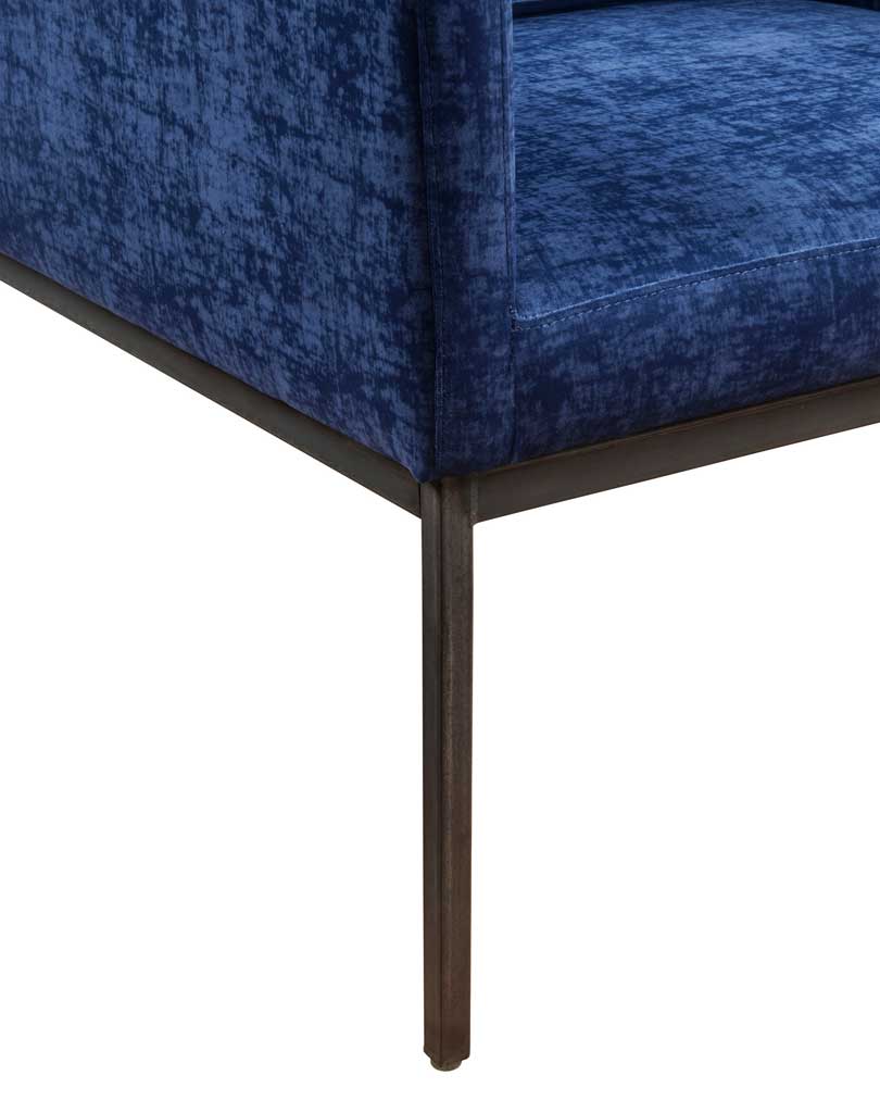 Carlson Velvet Chair Navy - Image 4