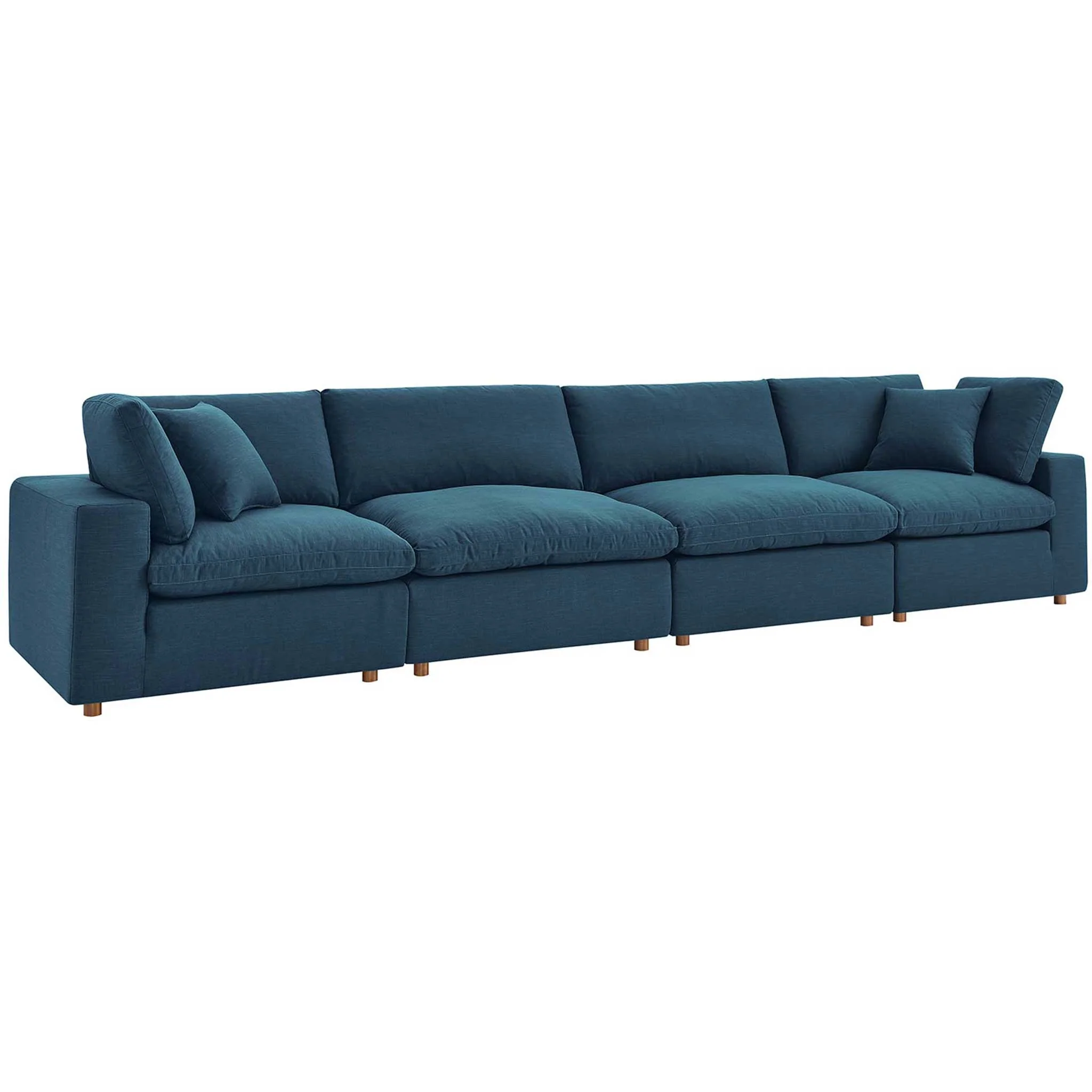 Carmen 4 Piece Modular Sectional Sofa Azure - Image 2