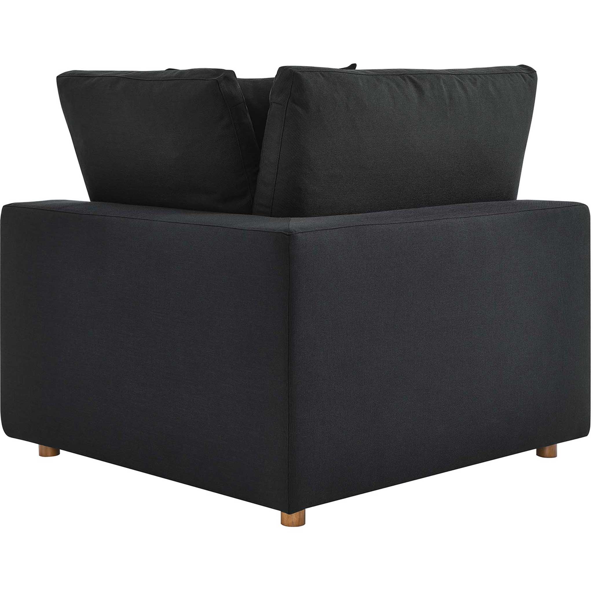 Carmen 4 Piece Modular Sectional Sofa Black - Image 5