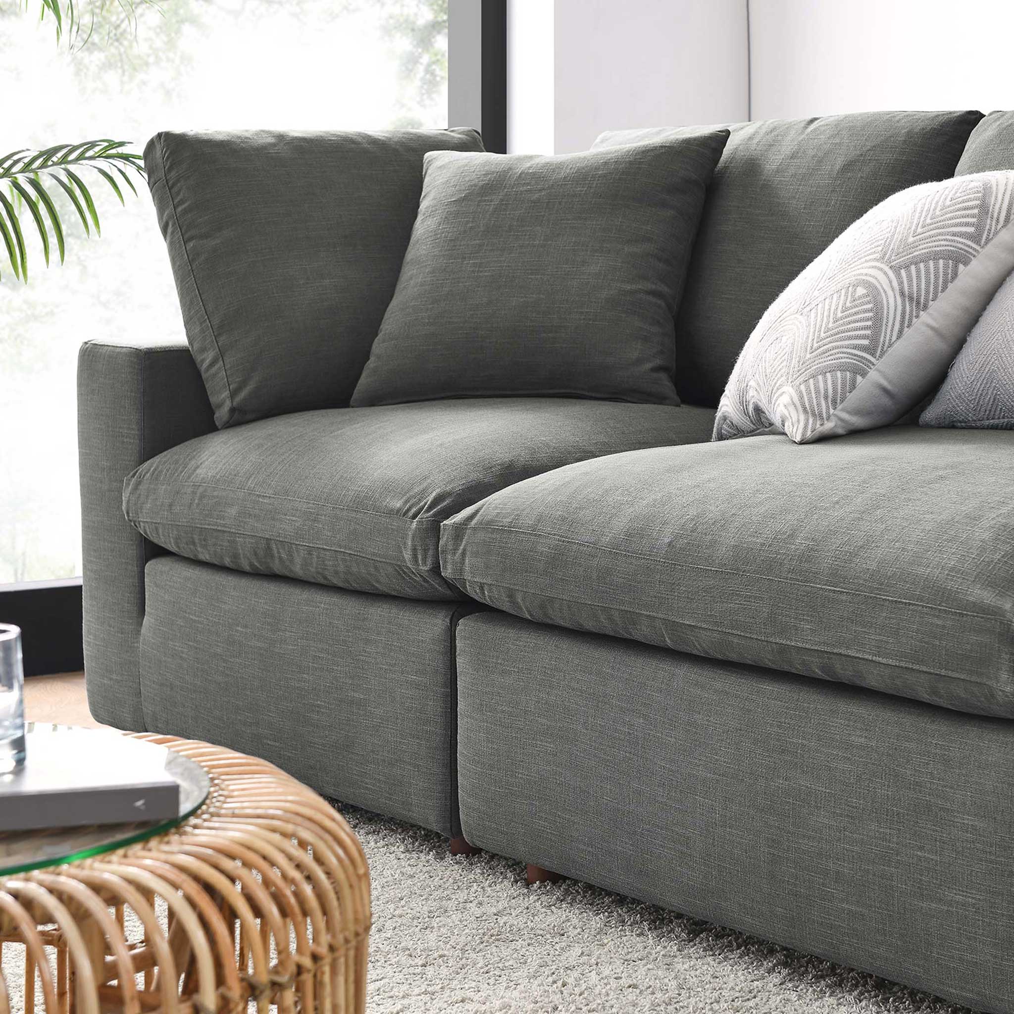 Carmen 4 Piece Modular Sectional Sofa Gray - Image 10