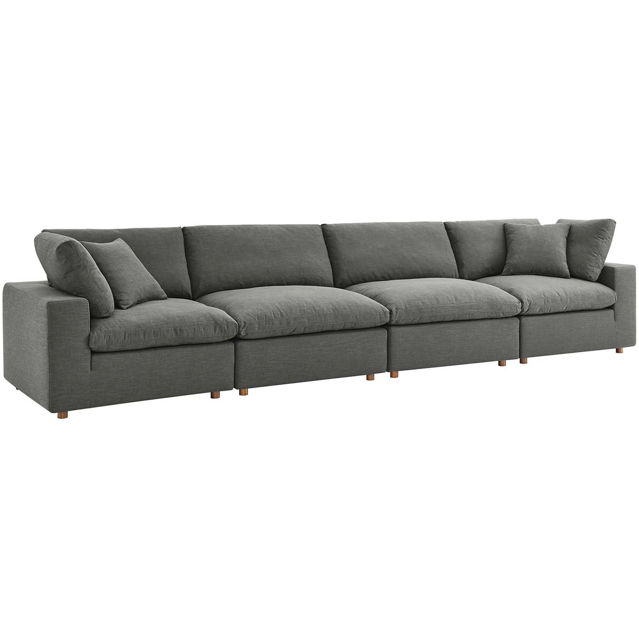 Carmen 4 Piece Modular Sectional Sofa Gray - Image 2