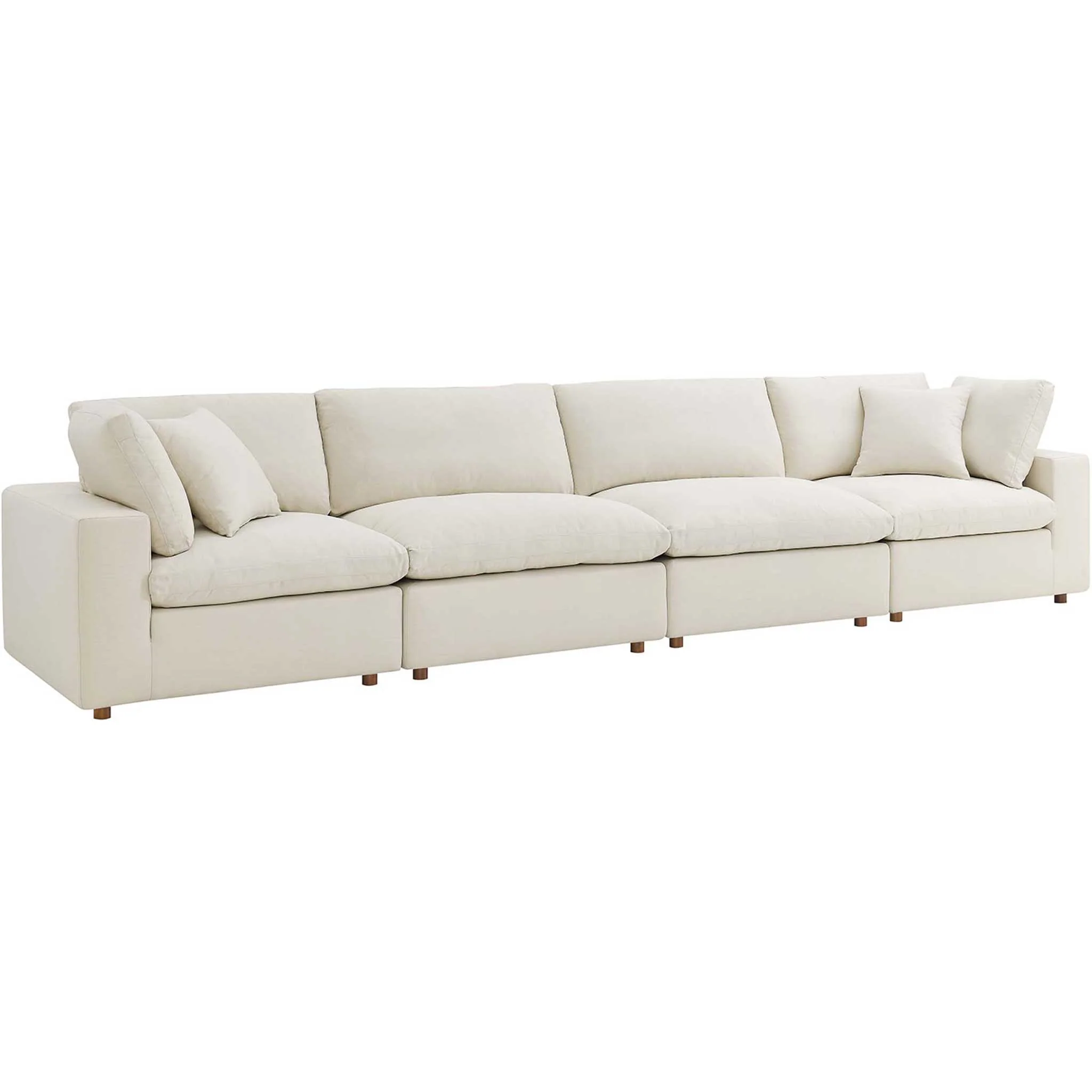 Carmen 4 Piece Modular Sectional Sofa Light Beige - Image 2