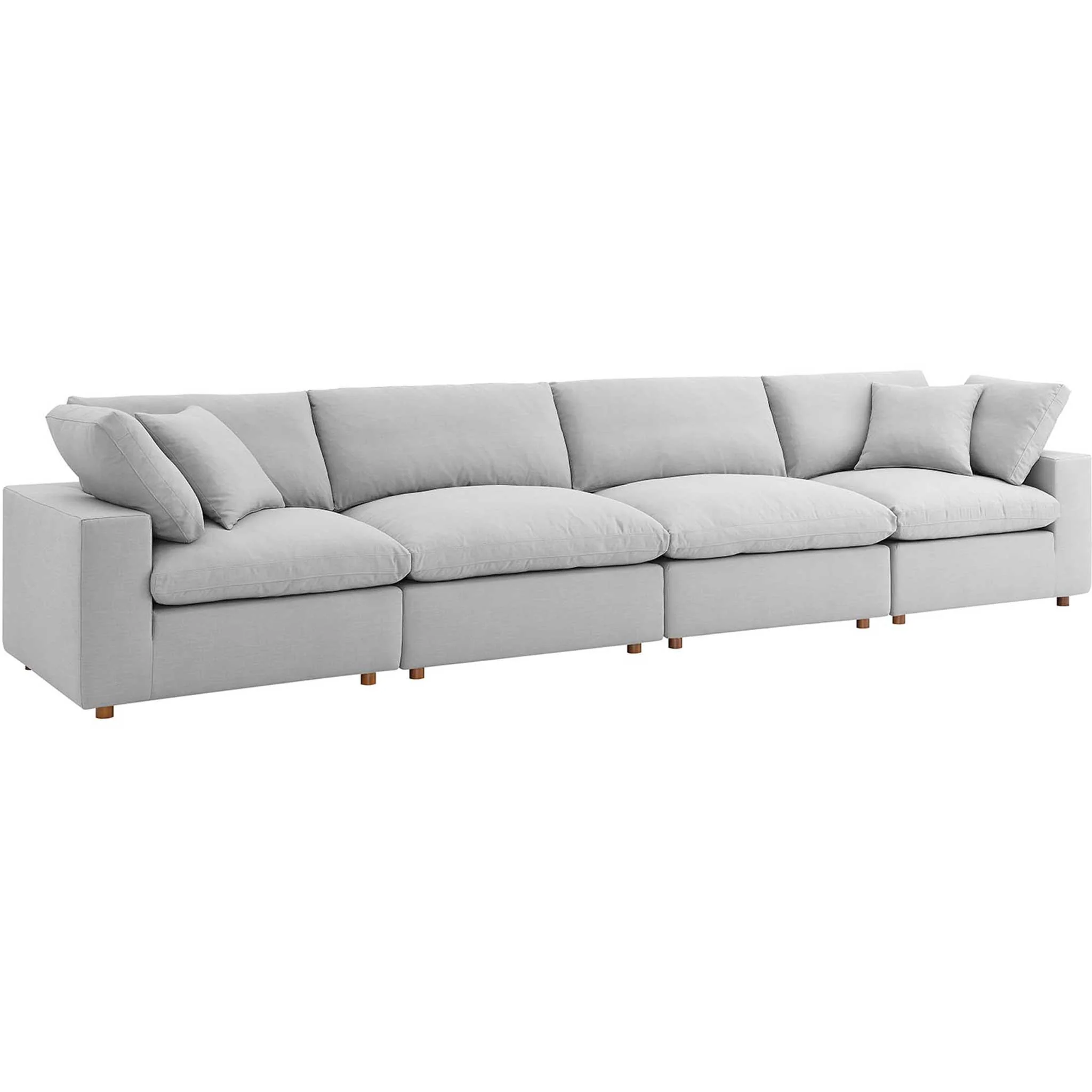 Carmen 4 Piece Modular Sectional Sofa Light Gray - Image 3