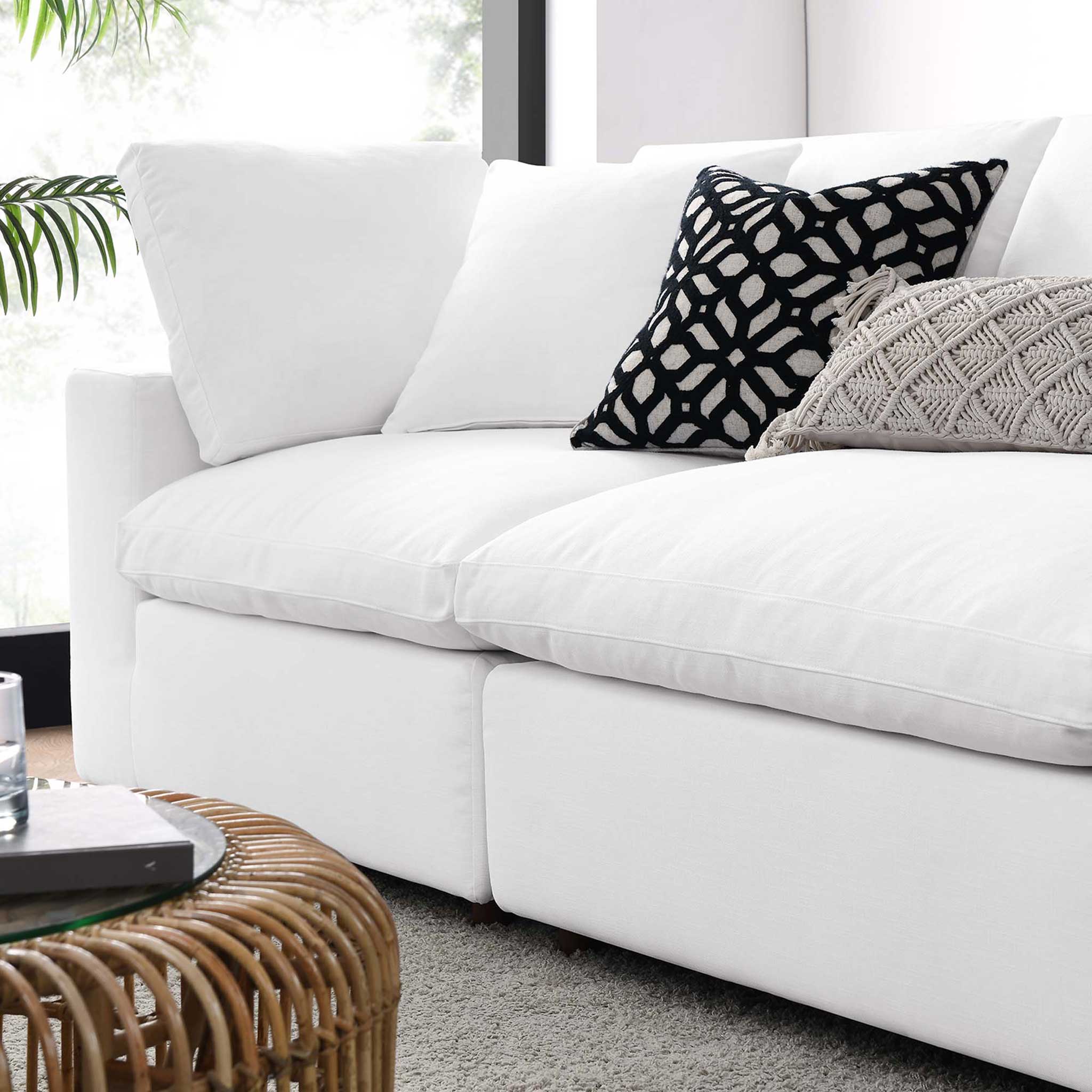Carmen 4 Piece Modular Sectional Sofa Pure White - Image 10