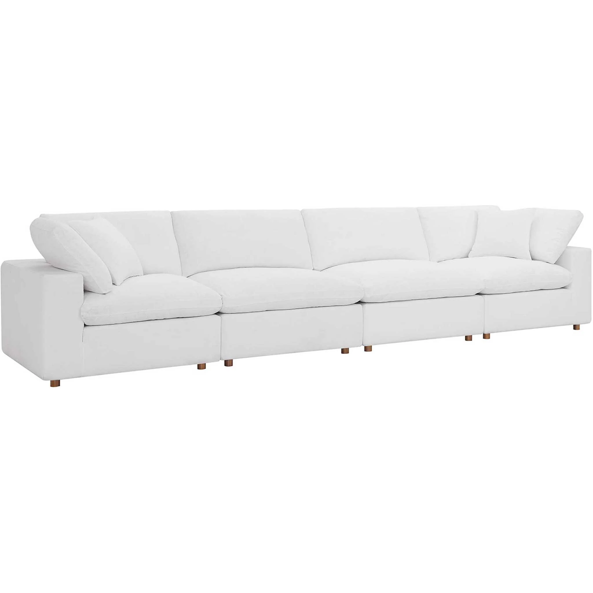 Carmen 4 Piece Modular Sectional Sofa Pure White - Image 3