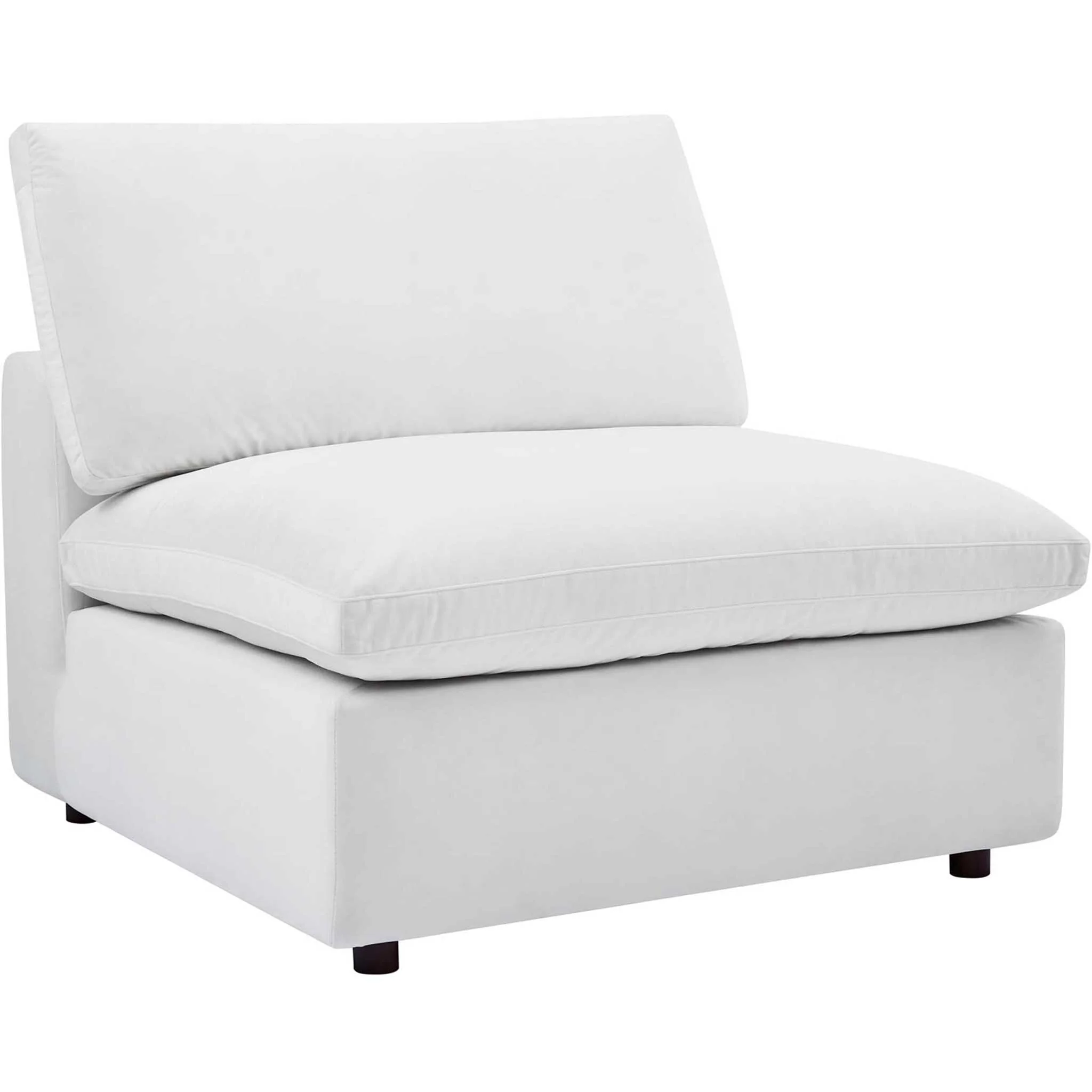 Carmen 4 Piece Modular Sectional Velvet Sofa White - Image 5