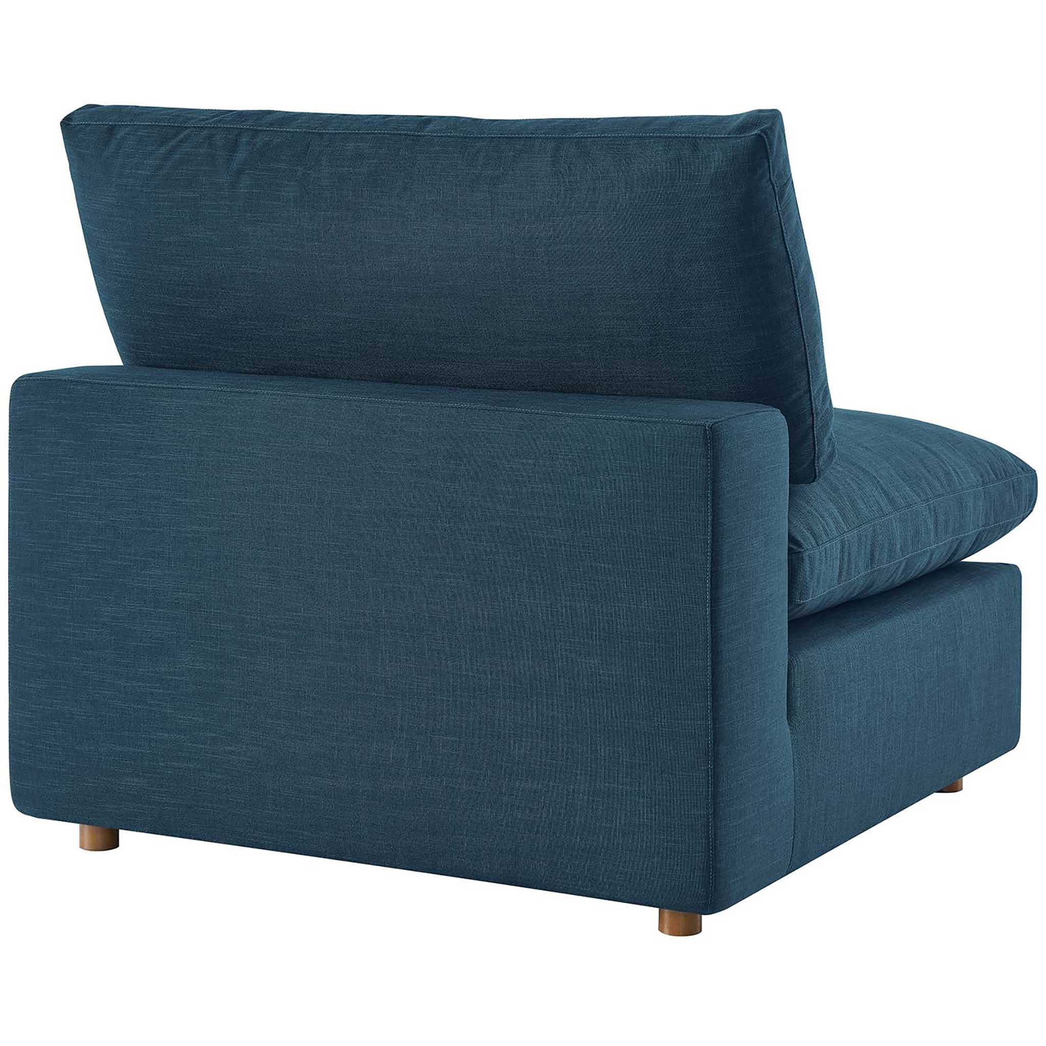 Carmen 4 Piece Modular Sofa with Ottoman Azure - Image 7