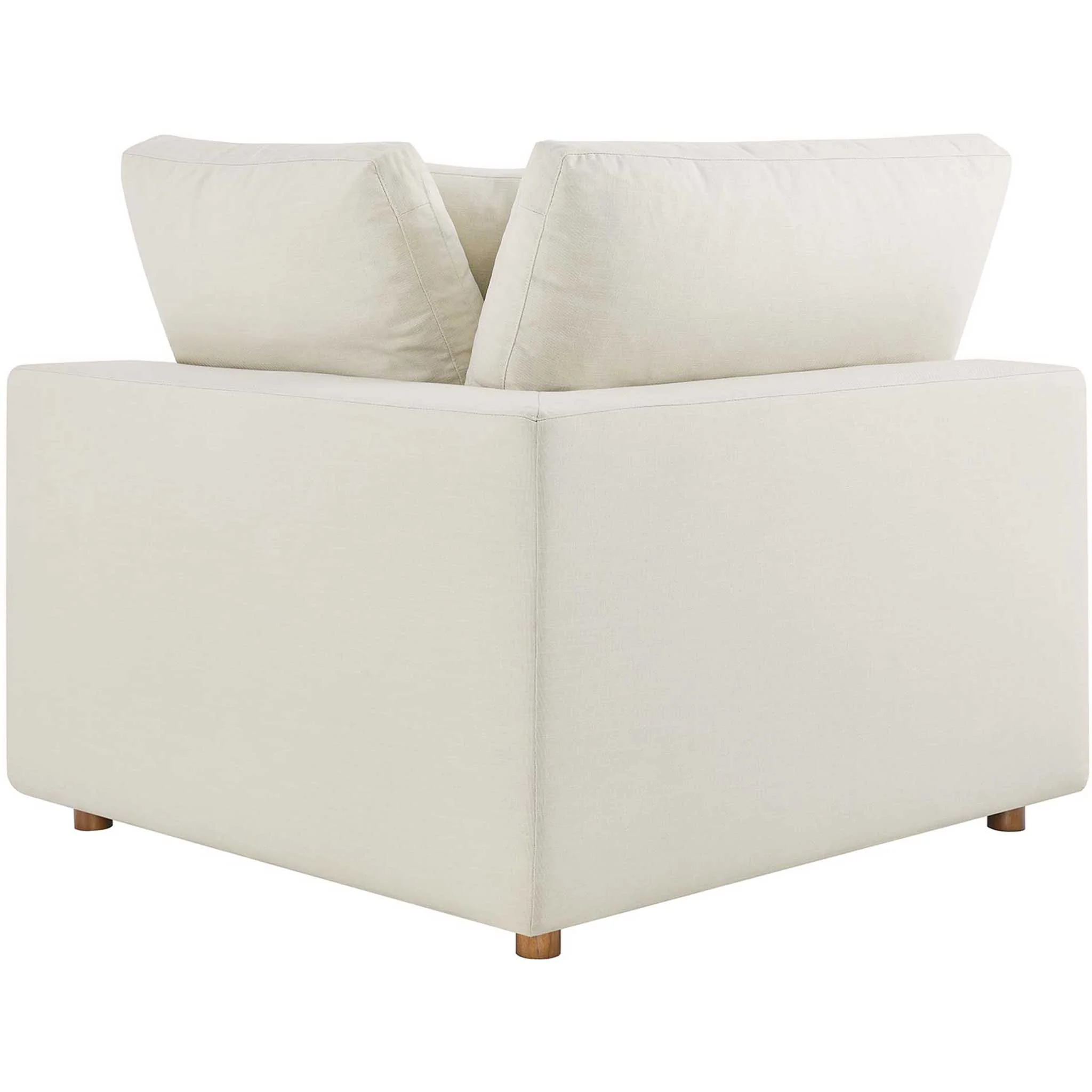 Carmen 4 Piece Modular Sofa with Ottoman Light Beige - Image 5