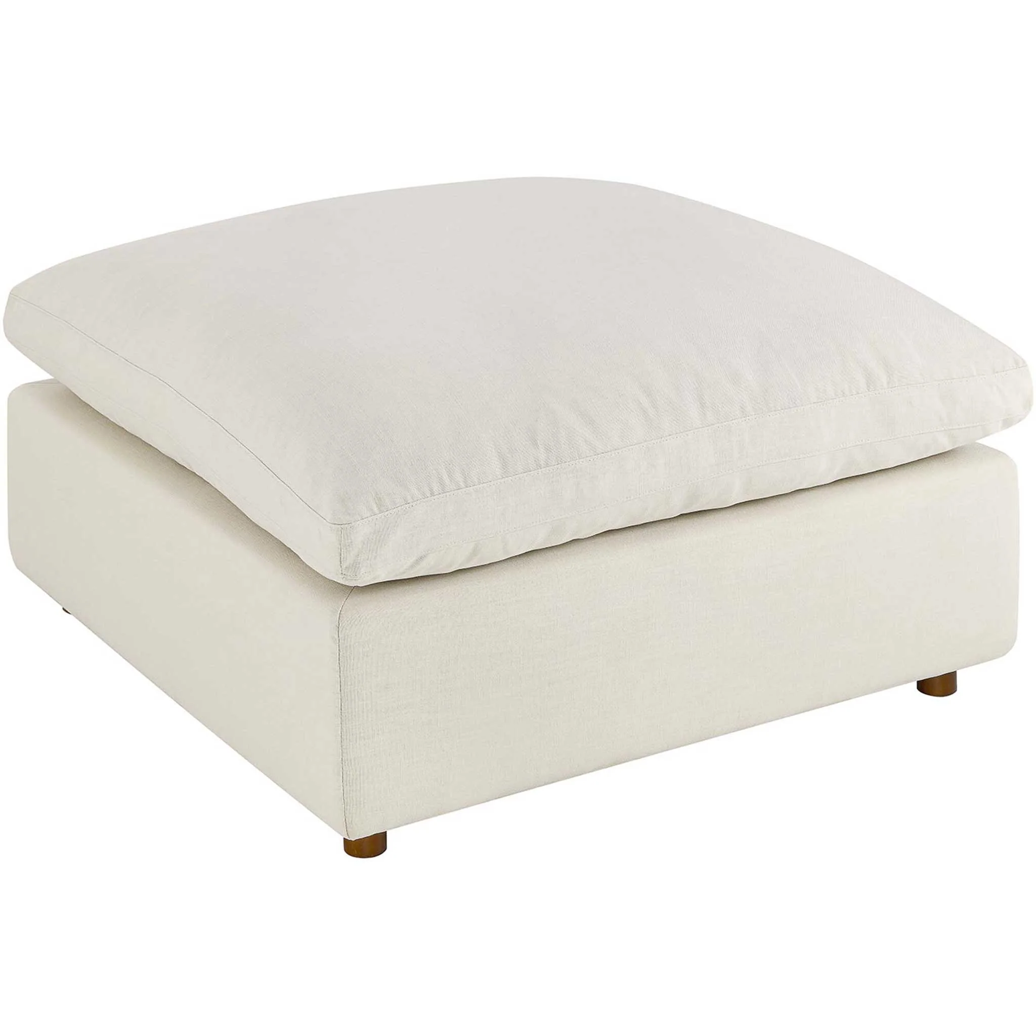 Carmen 4 Piece Modular Sofa with Ottoman Light Beige - Image 8