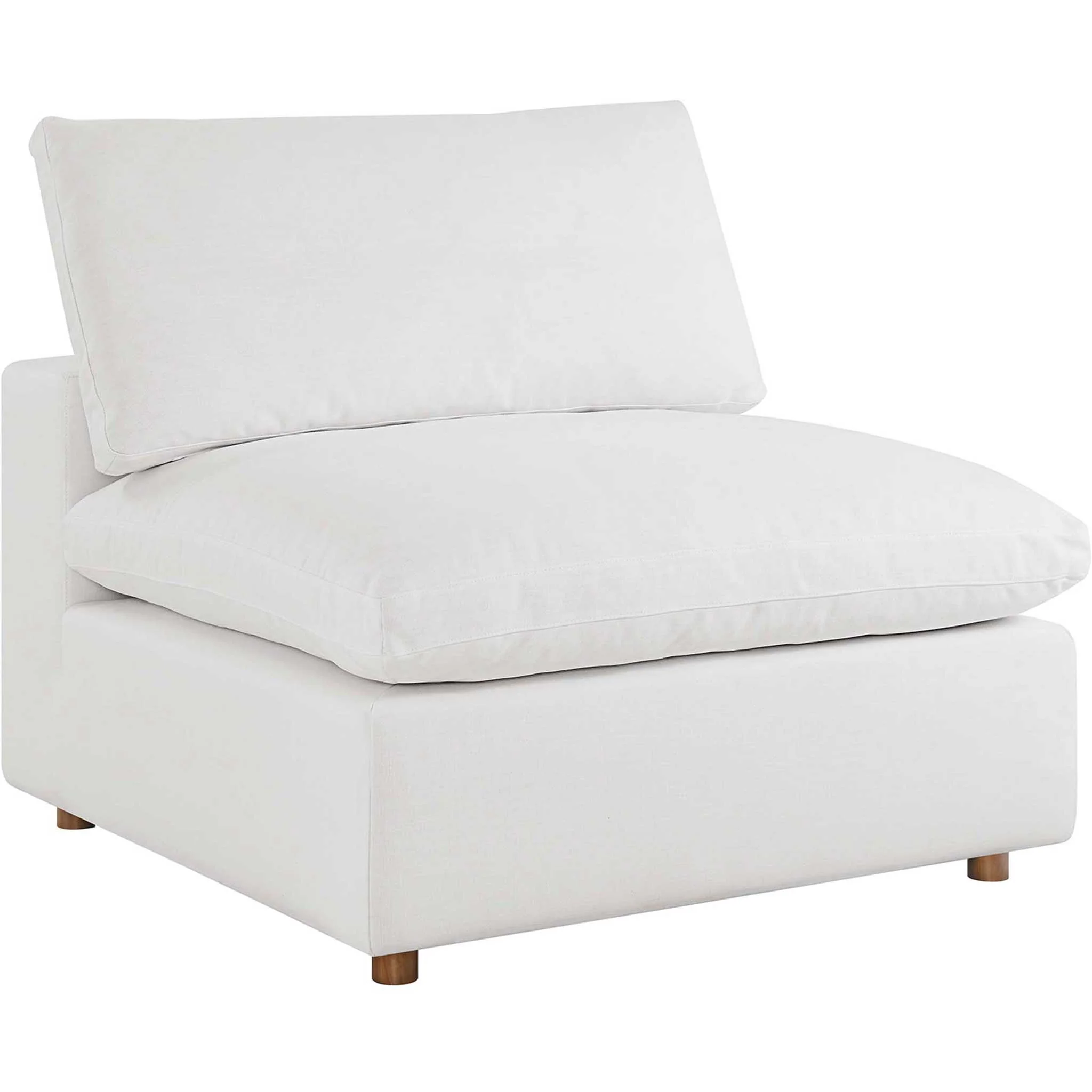 Carmen 4 Piece Modular Sofa with Ottoman Pure White - Image 6