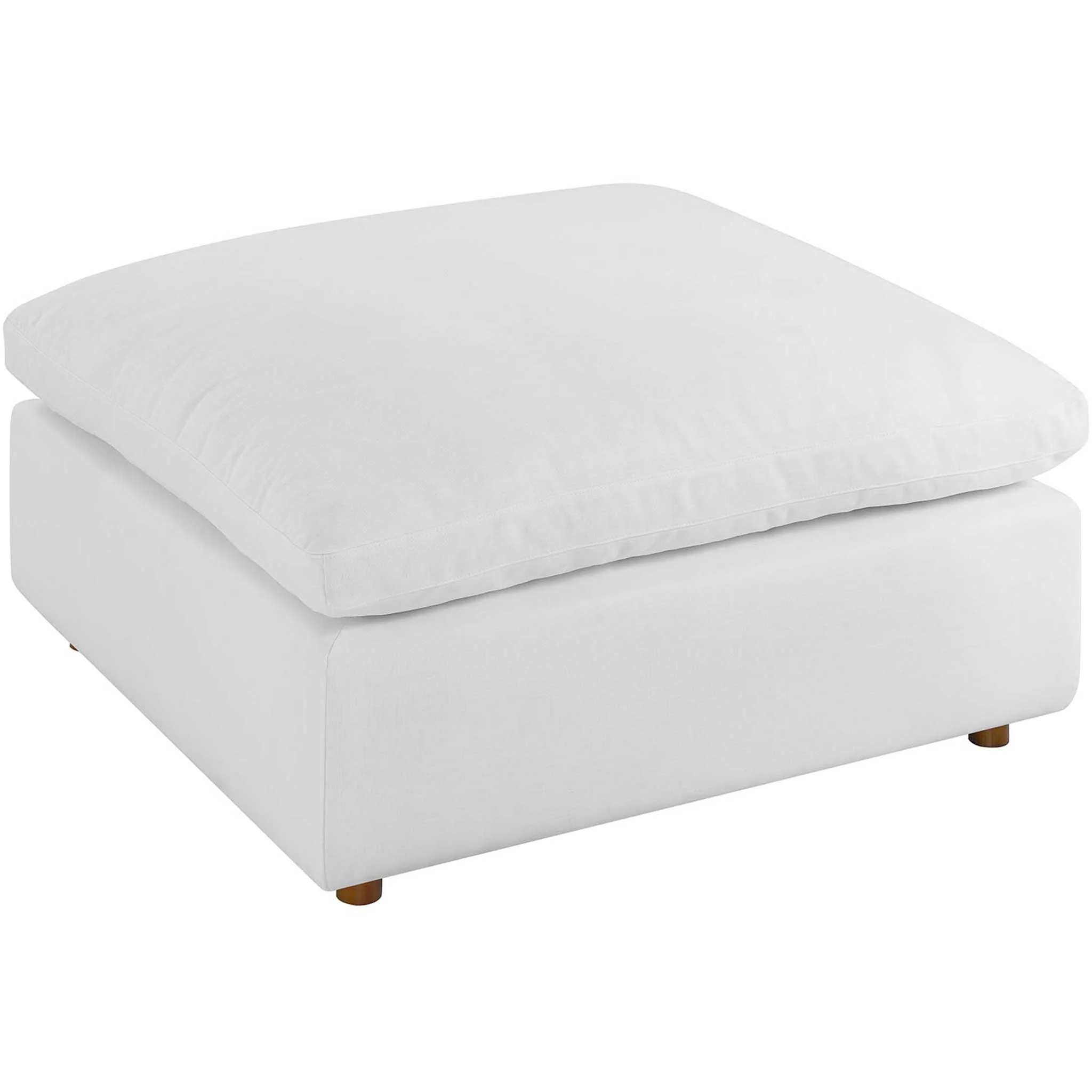 Carmen 4 Piece Modular Sofa with Ottoman Pure White - Image 8