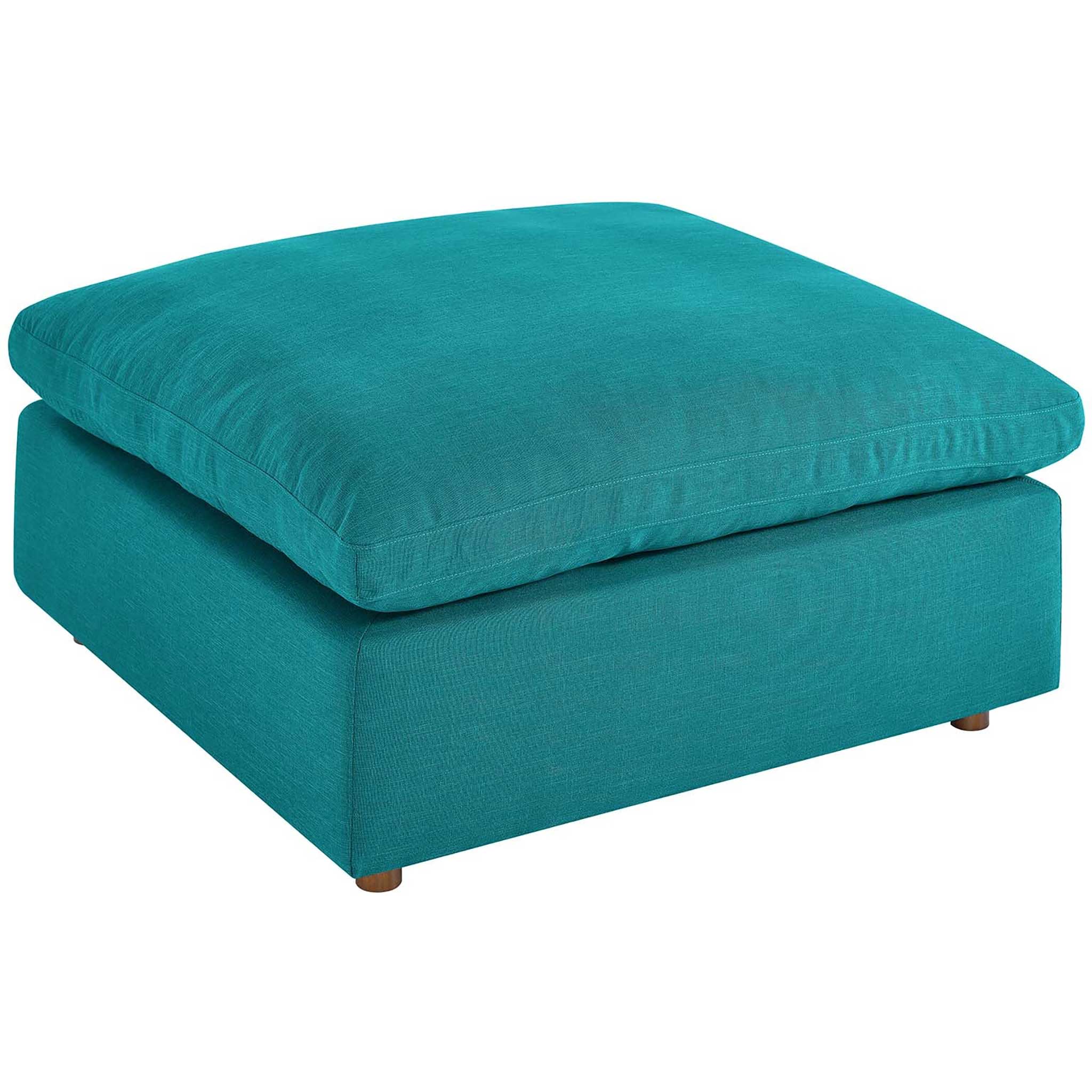 Carmen 4 Piece Modular Sofa with Ottoman Teal - Image 8