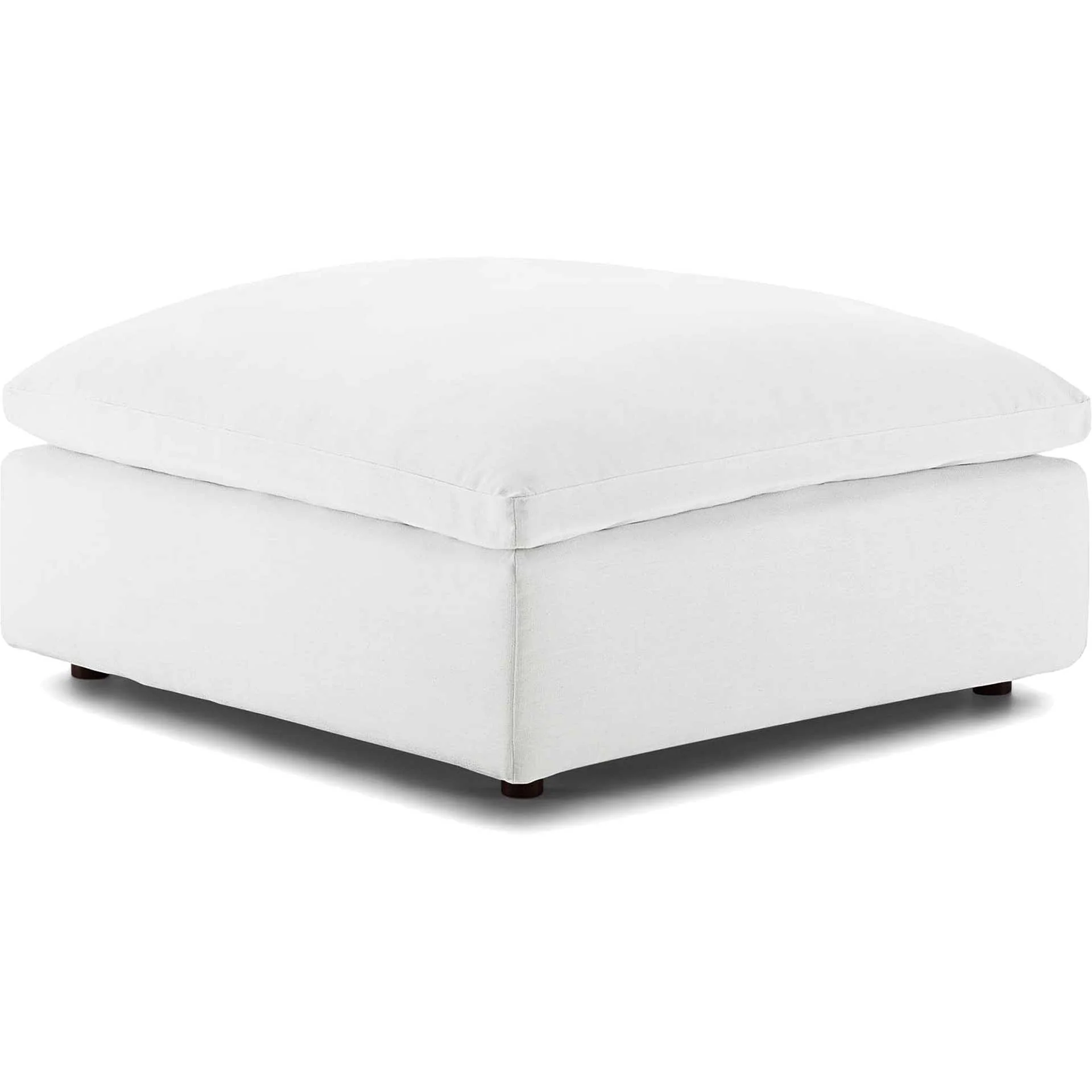Carmen 4 Piece Modular Sofa with Ottoman White - Image 8