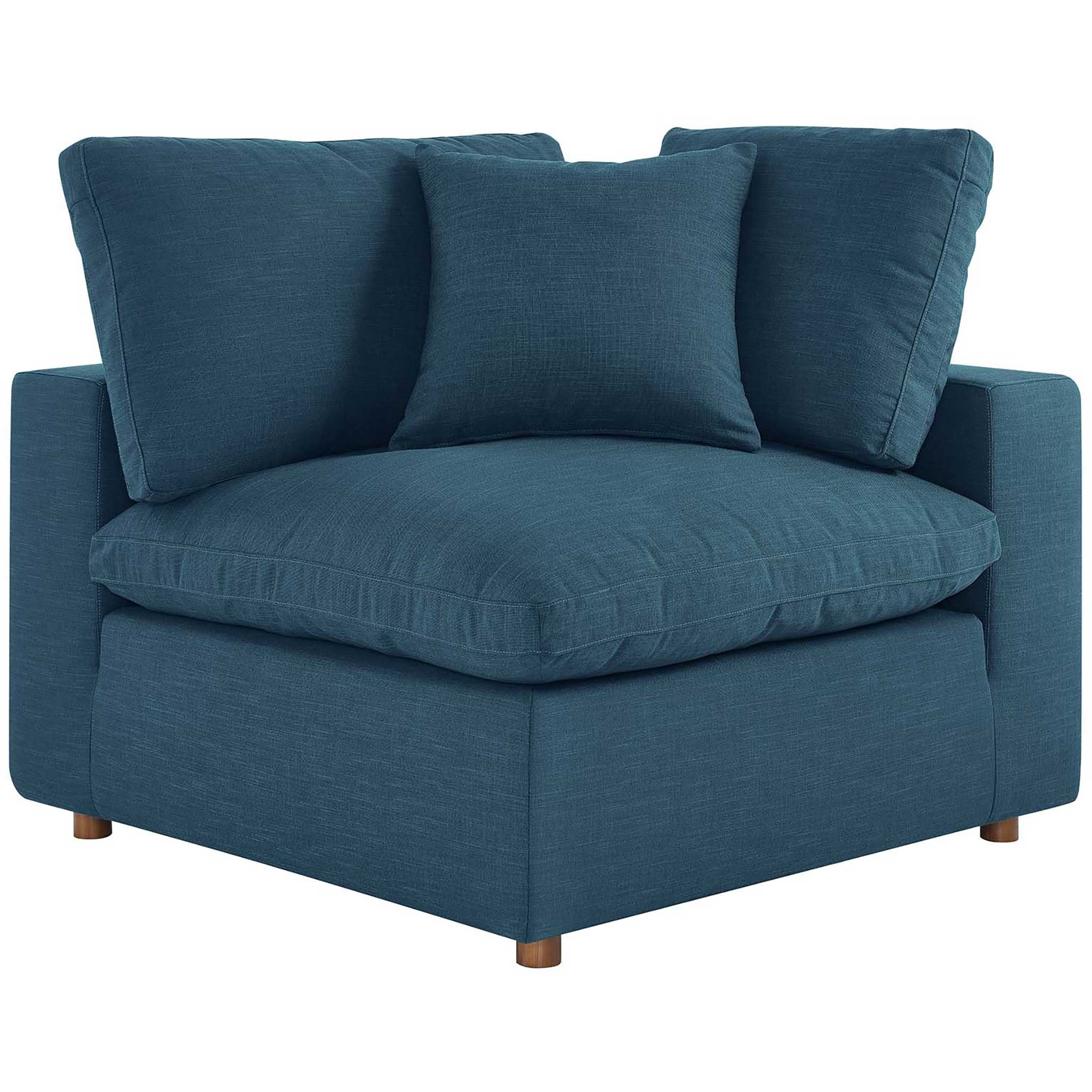 Carmen 5 Piece Armless Modular Sofa Azure - Image 4
