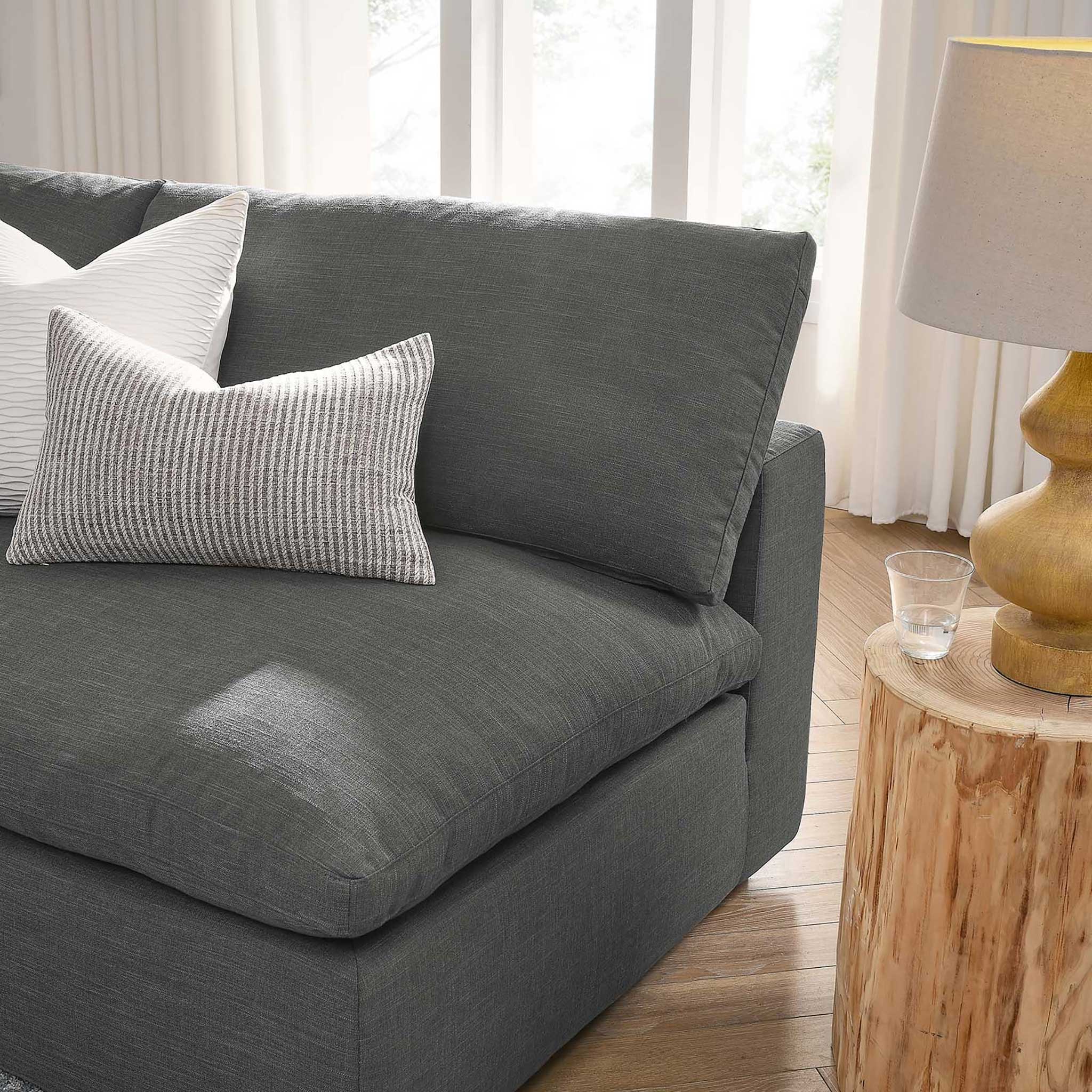 Carmen 5 Piece Armless Modular Sofa Gray - Image 10