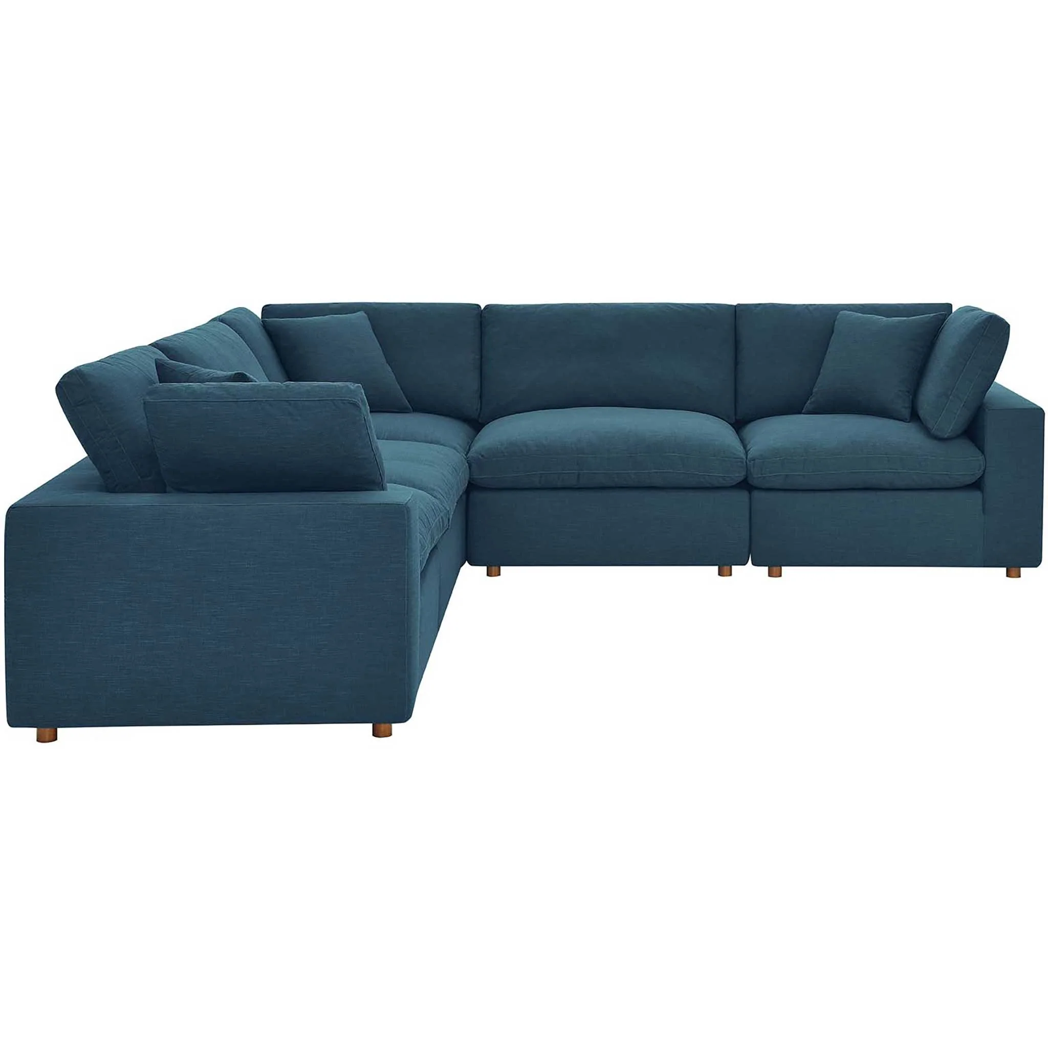 Carmen 5 Piece Modular Sectional Sofa Azure - Image 2
