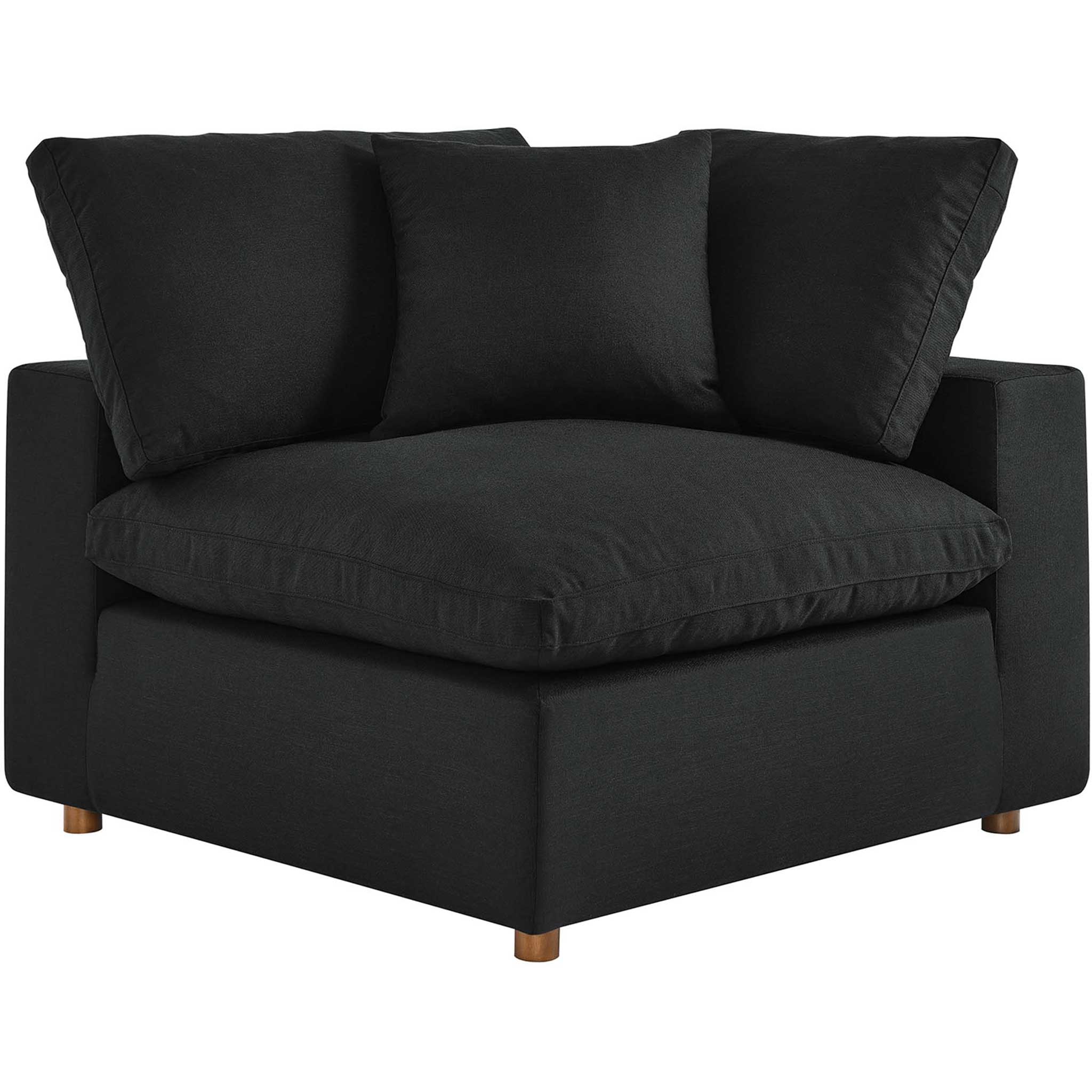 Carmen 5 Piece Modular Sectional Sofa Black - Image 4