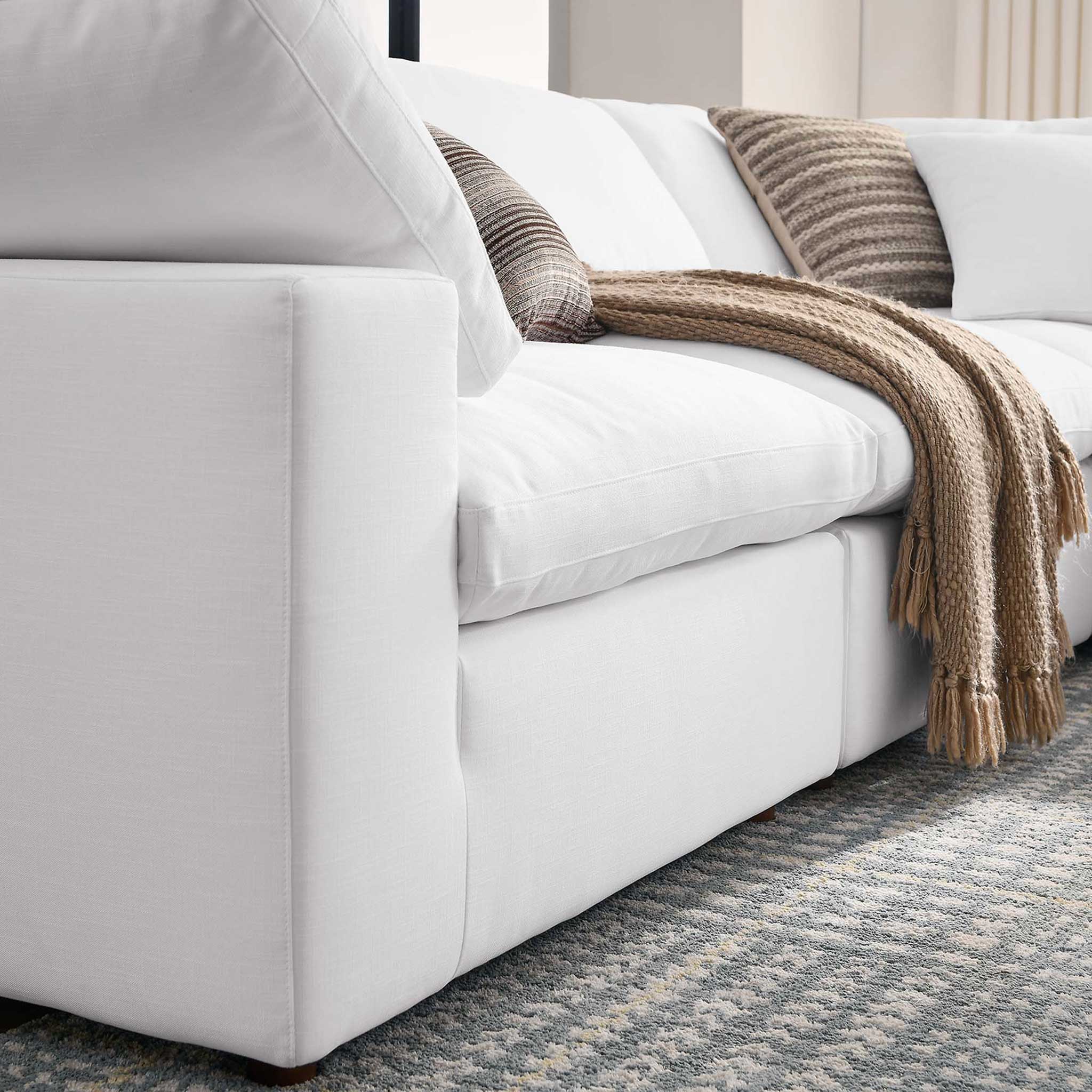 Carmen 5 Piece Modular Sectional Sofa Pure White - Image 10