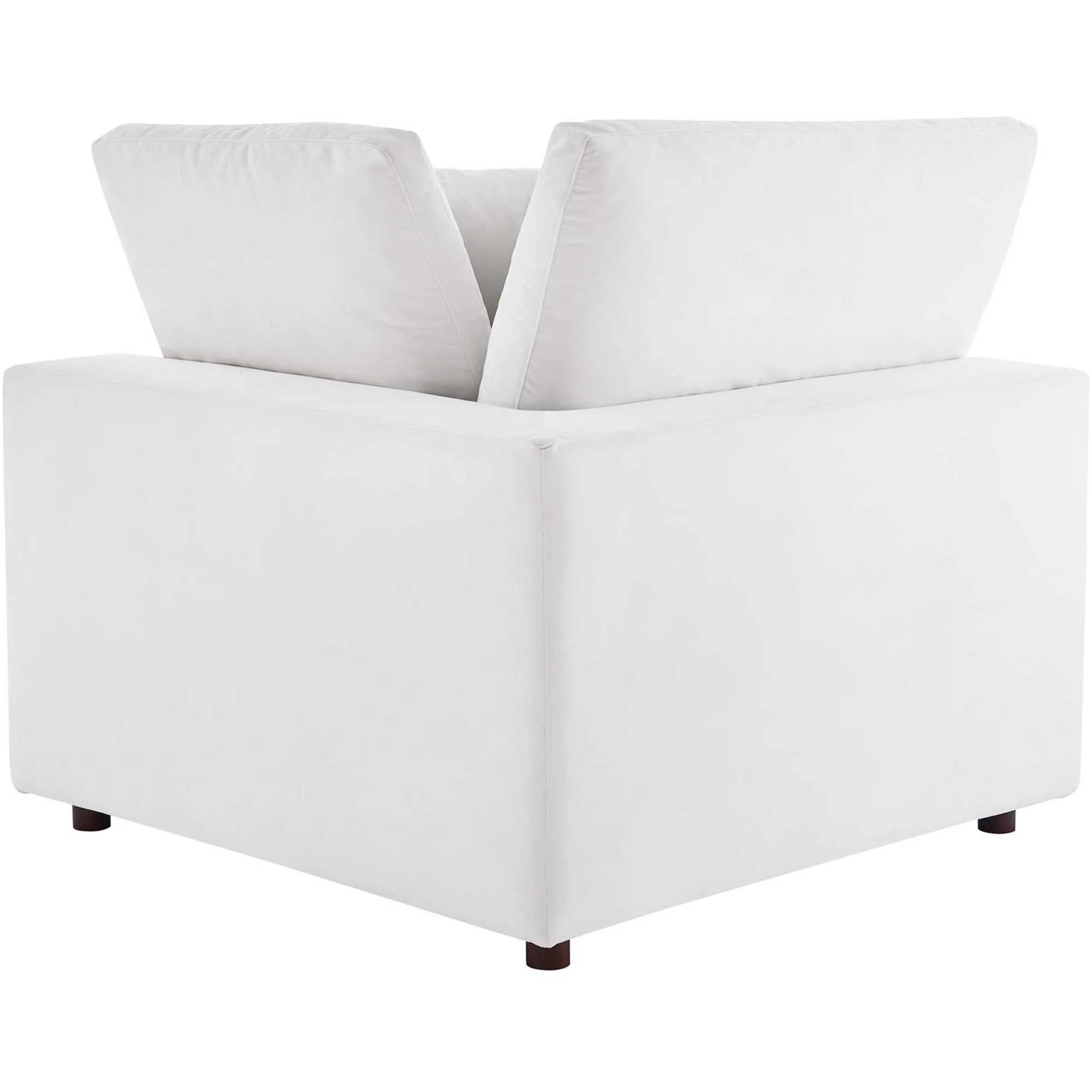 Carmen 5 Piece Modular Sectional Velvet Sofa White - Image 4