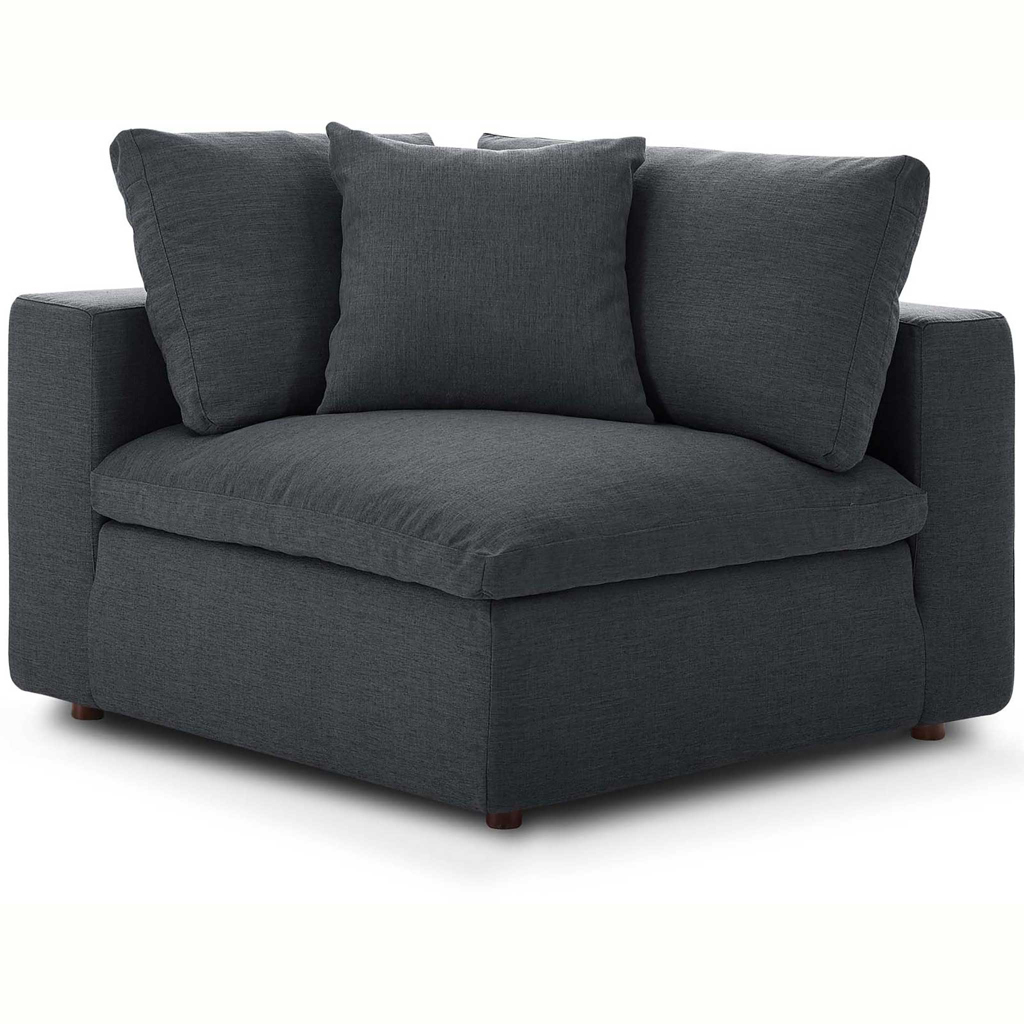 Carmen 5 Piece Modular Sofa with Ottoman Gray - Image 6