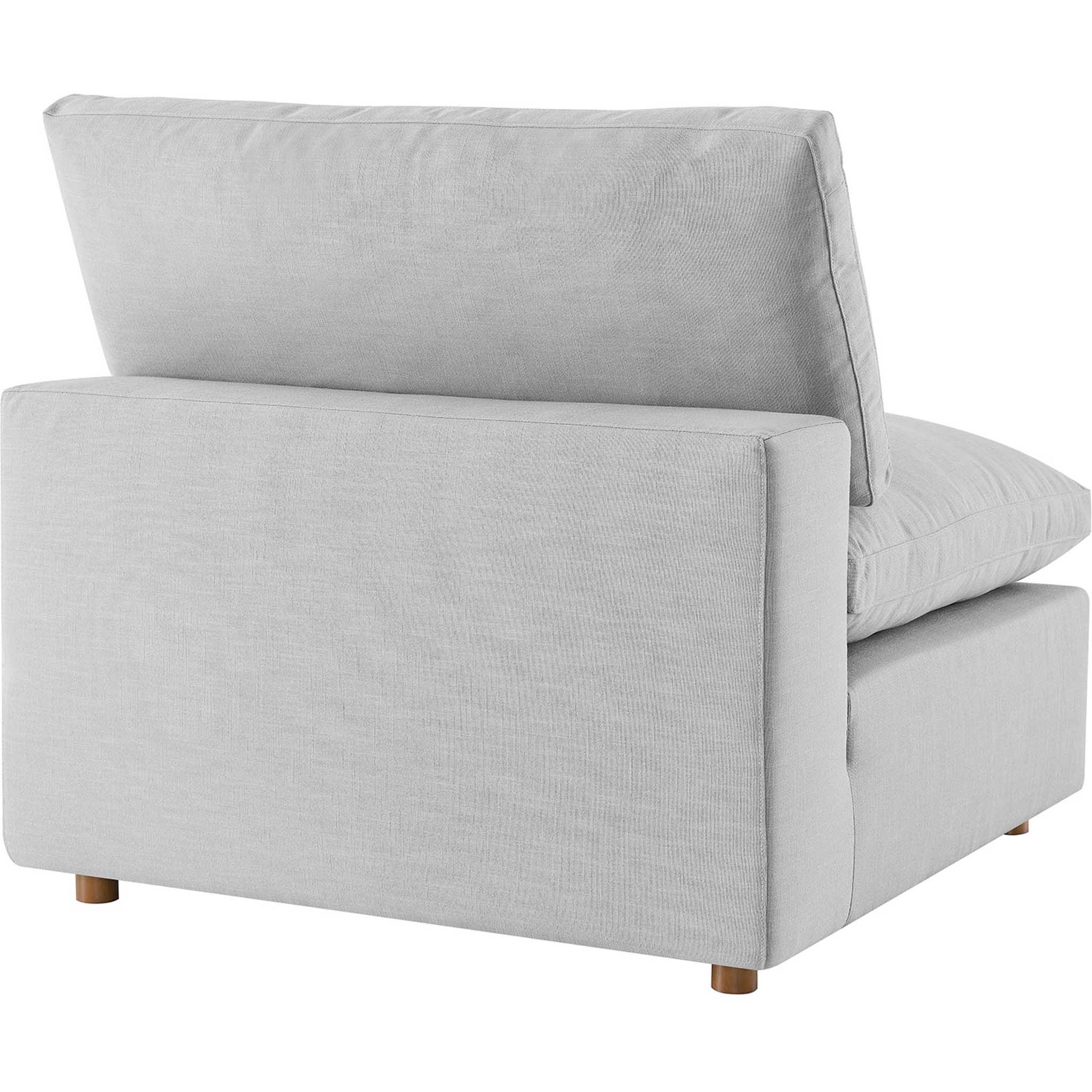 Carmen 5 Piece Modular Sofa with Ottoman Light Gray - Image 7