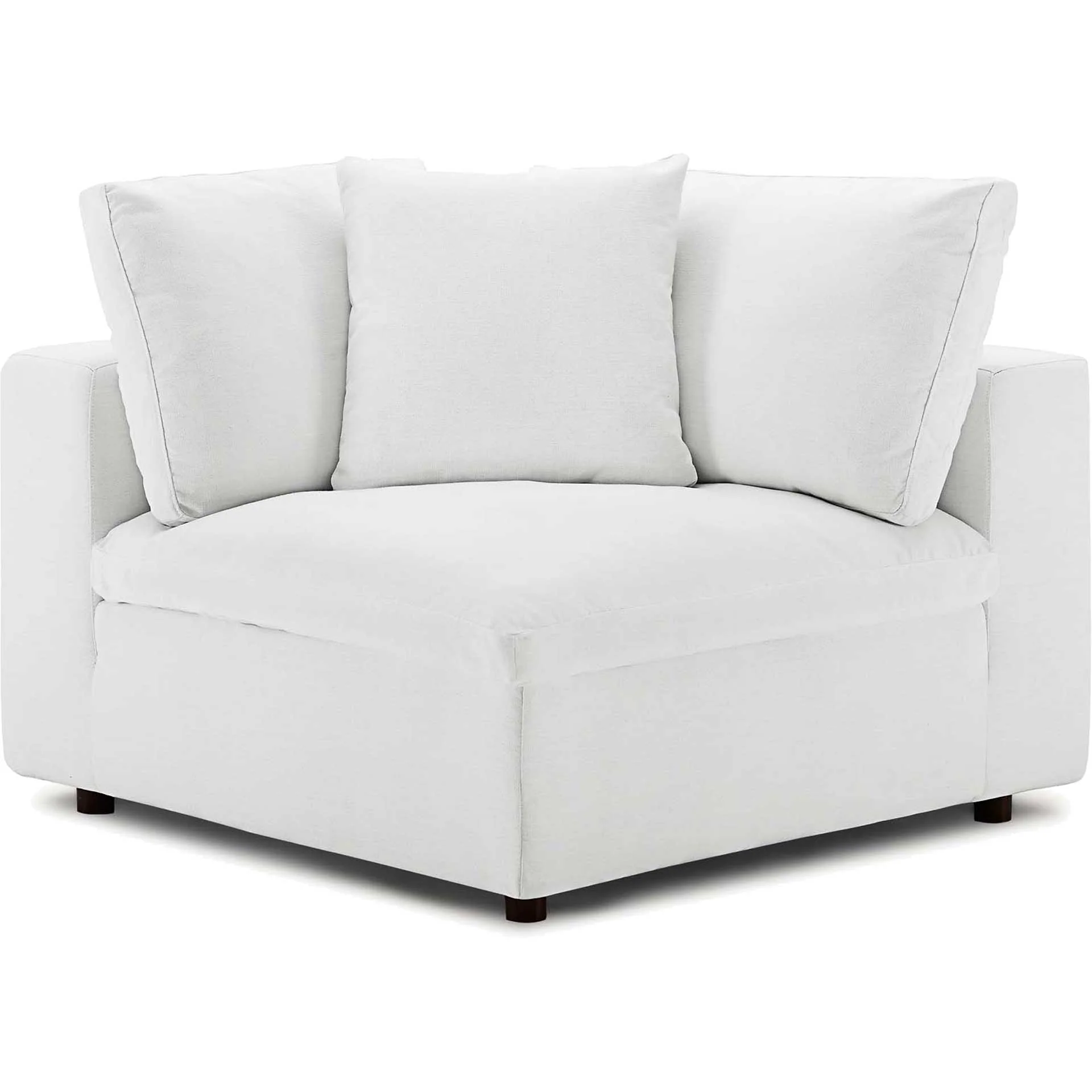 Carmen 5 Piece Modular Sofa with Ottoman White - Image 4
