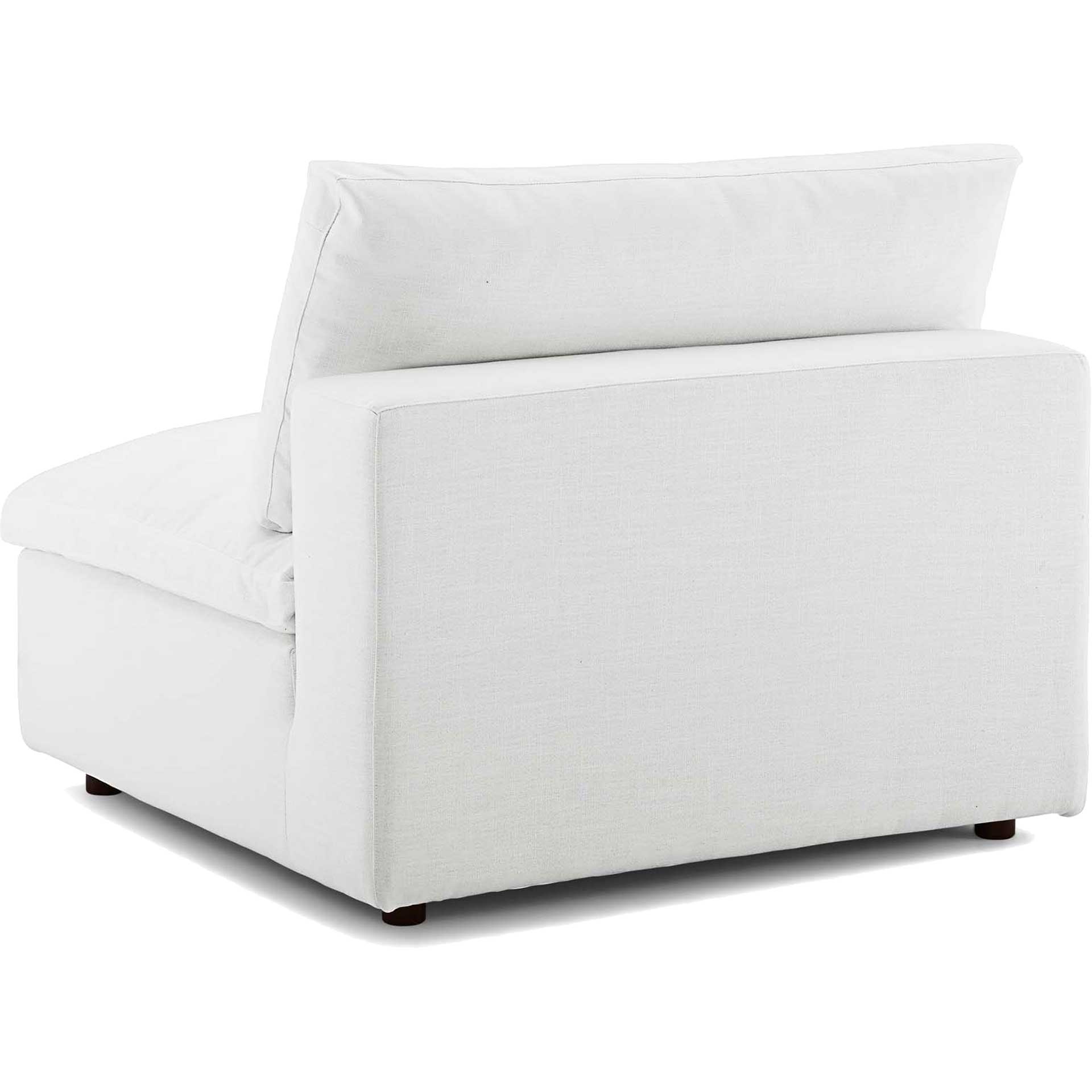 Carmen 5 Piece Modular Sofa with Ottoman White - Image 7