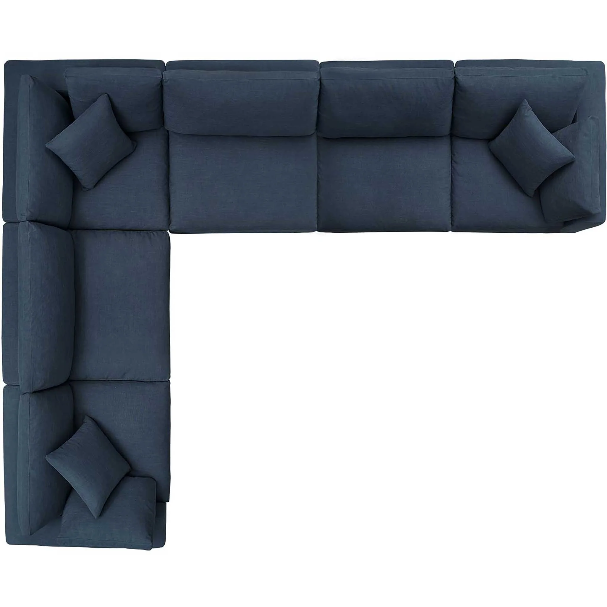 Carmen 6 Piece Modular Sectional Sofa Azure - Image 2