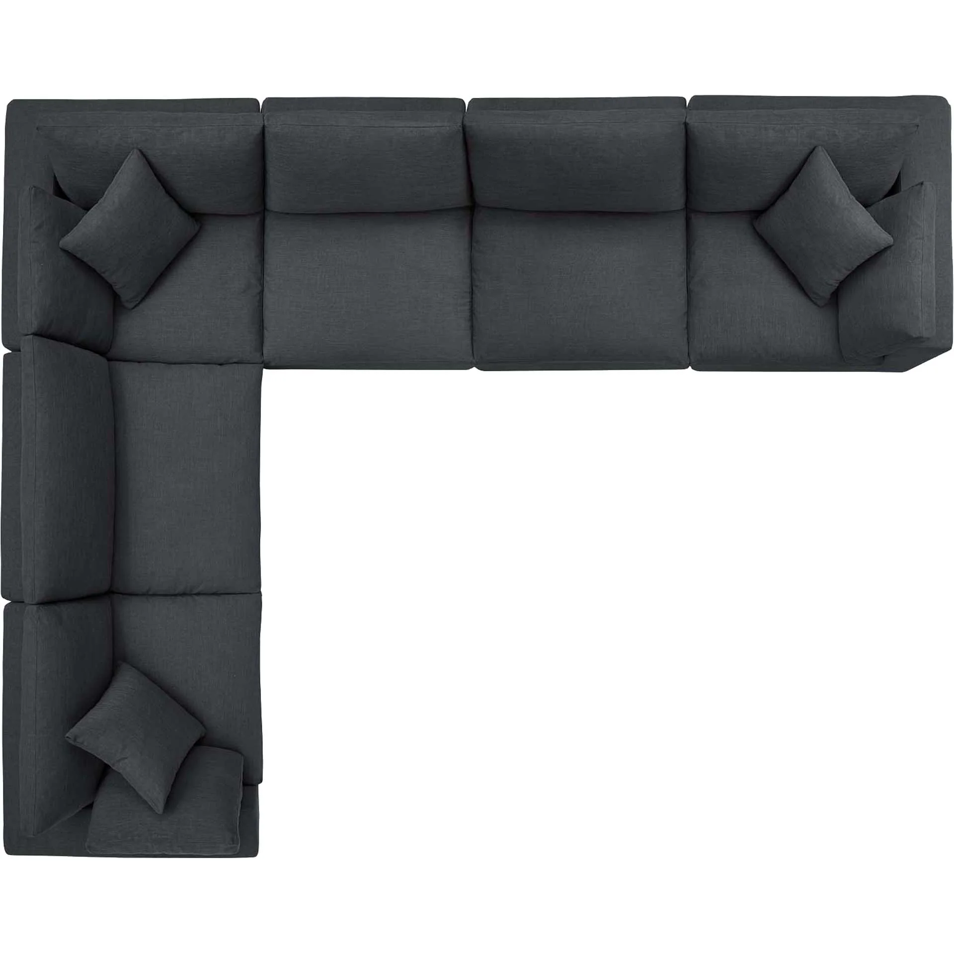 Carmen 6 Piece Modular Sectional Sofa Gray - Image 2