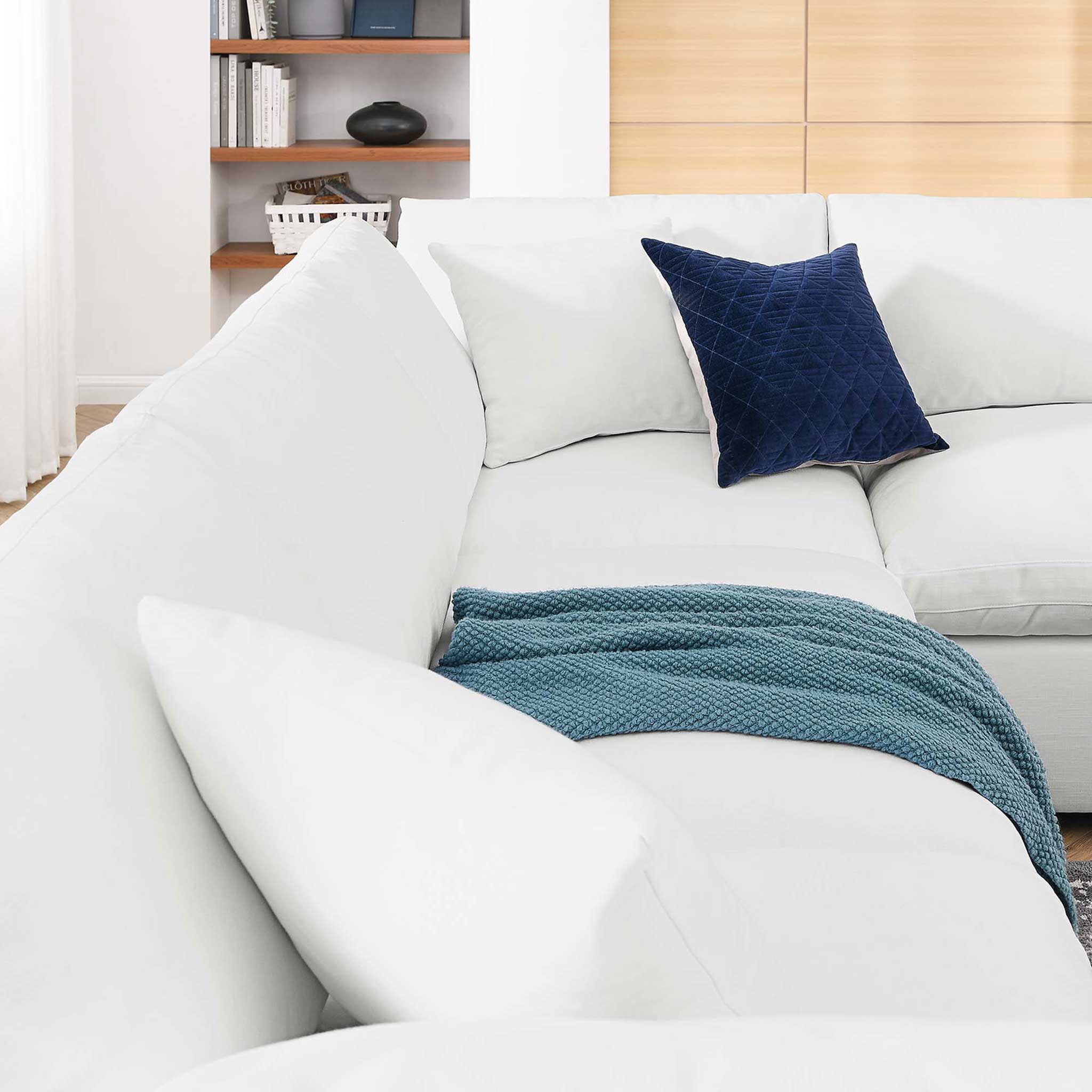 Carmen 6 Piece Modular Sectional Sofa Pure White - Image 5