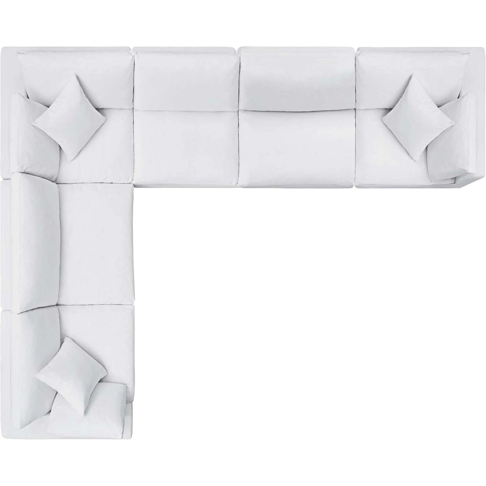 Carmen 6 Piece Modular Sectional Sofa White - Image 2