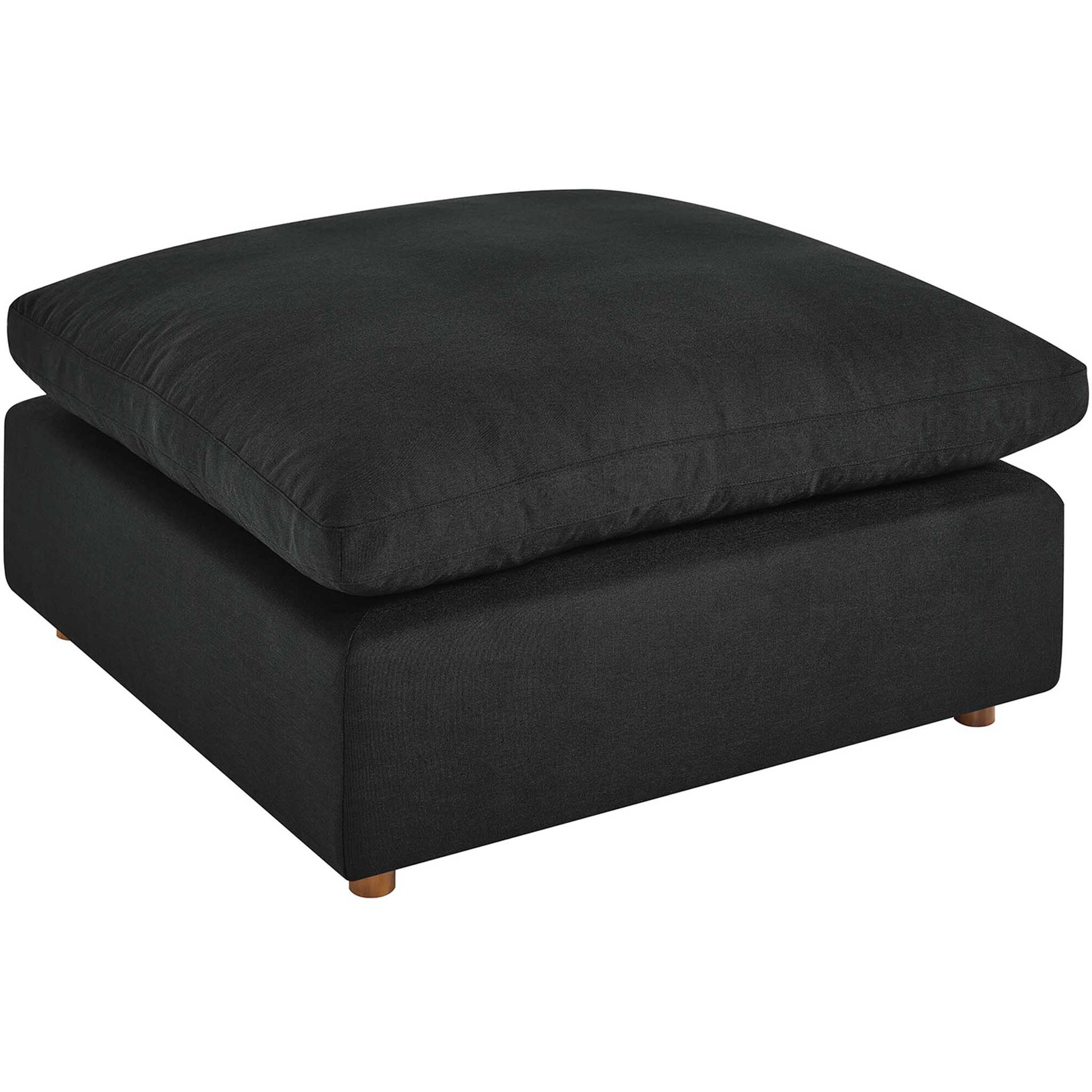Carmen 6 Piece Modular Sofa with Ottomans Black - Image 9