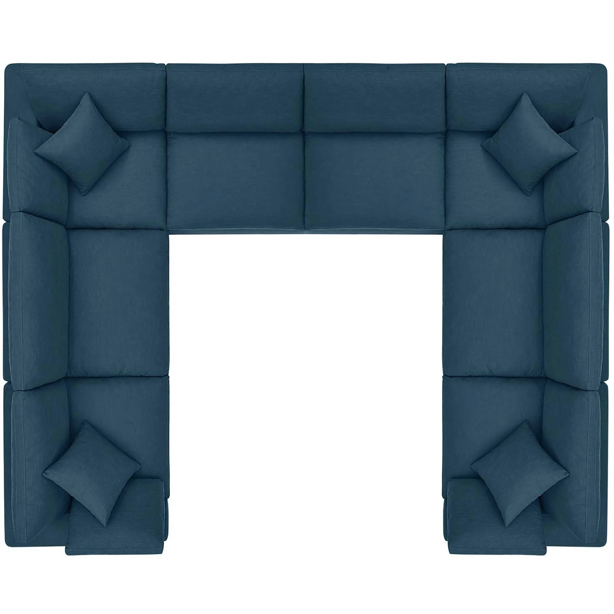 Carmen 8 Piece Modular Sectional Sofa Azure - Image 2
