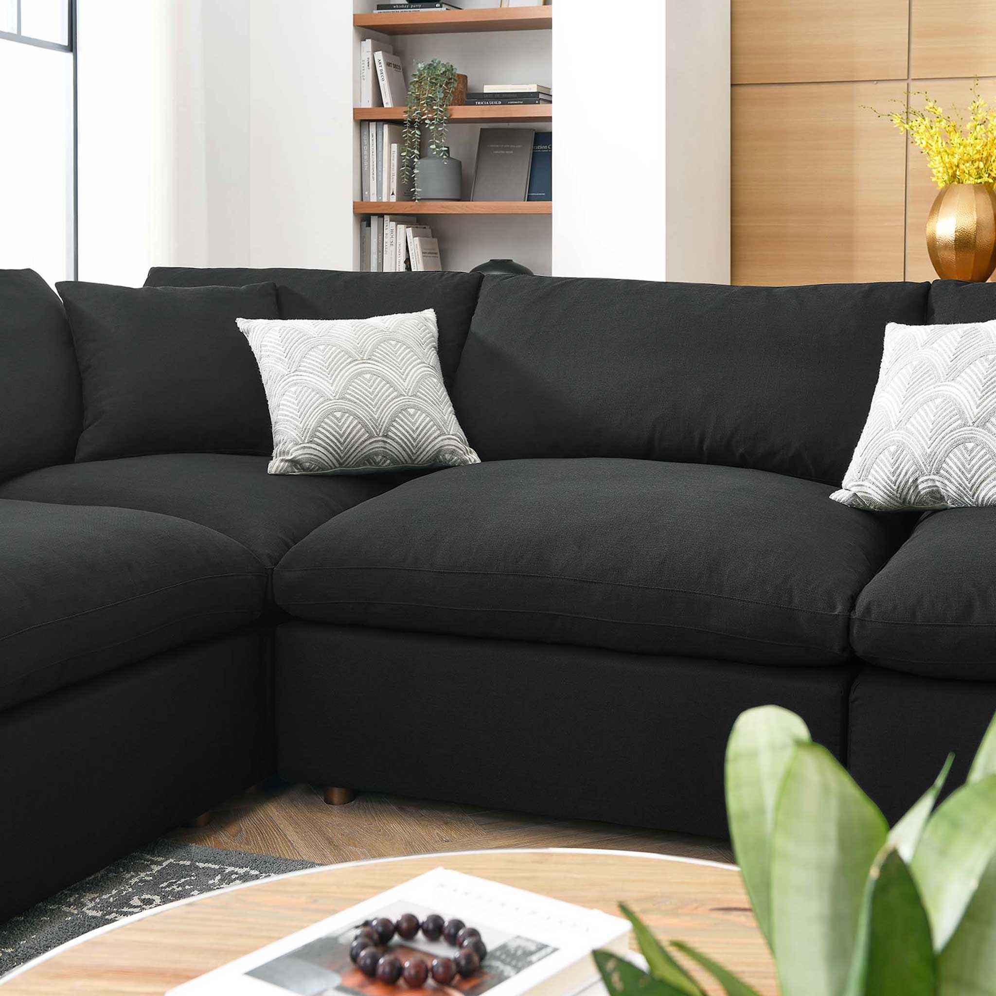 Carmen 8 Piece Modular Sectional Sofa Black - Image 10
