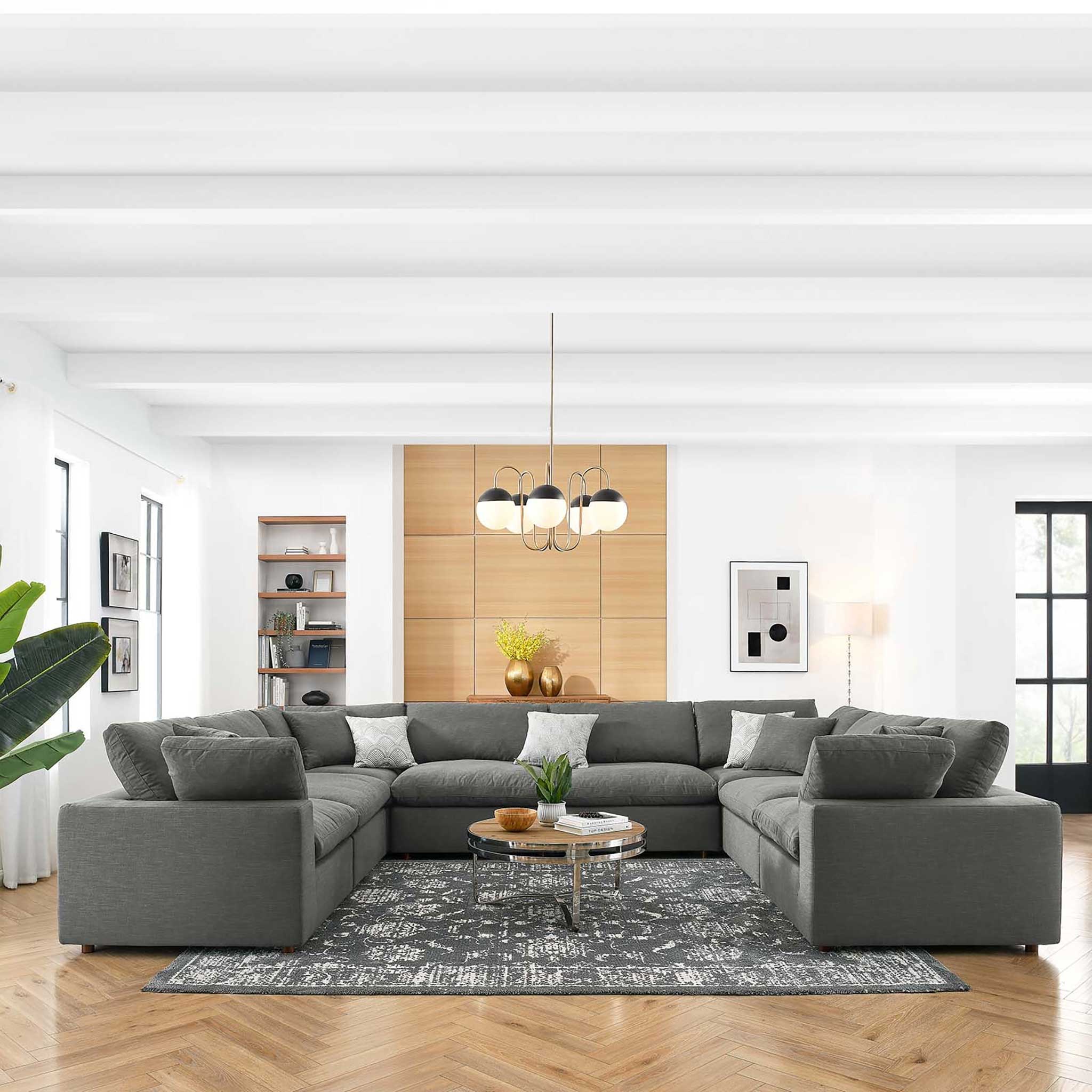Carmen 8 Piece Modular Sectional Sofa Gray - Image 9