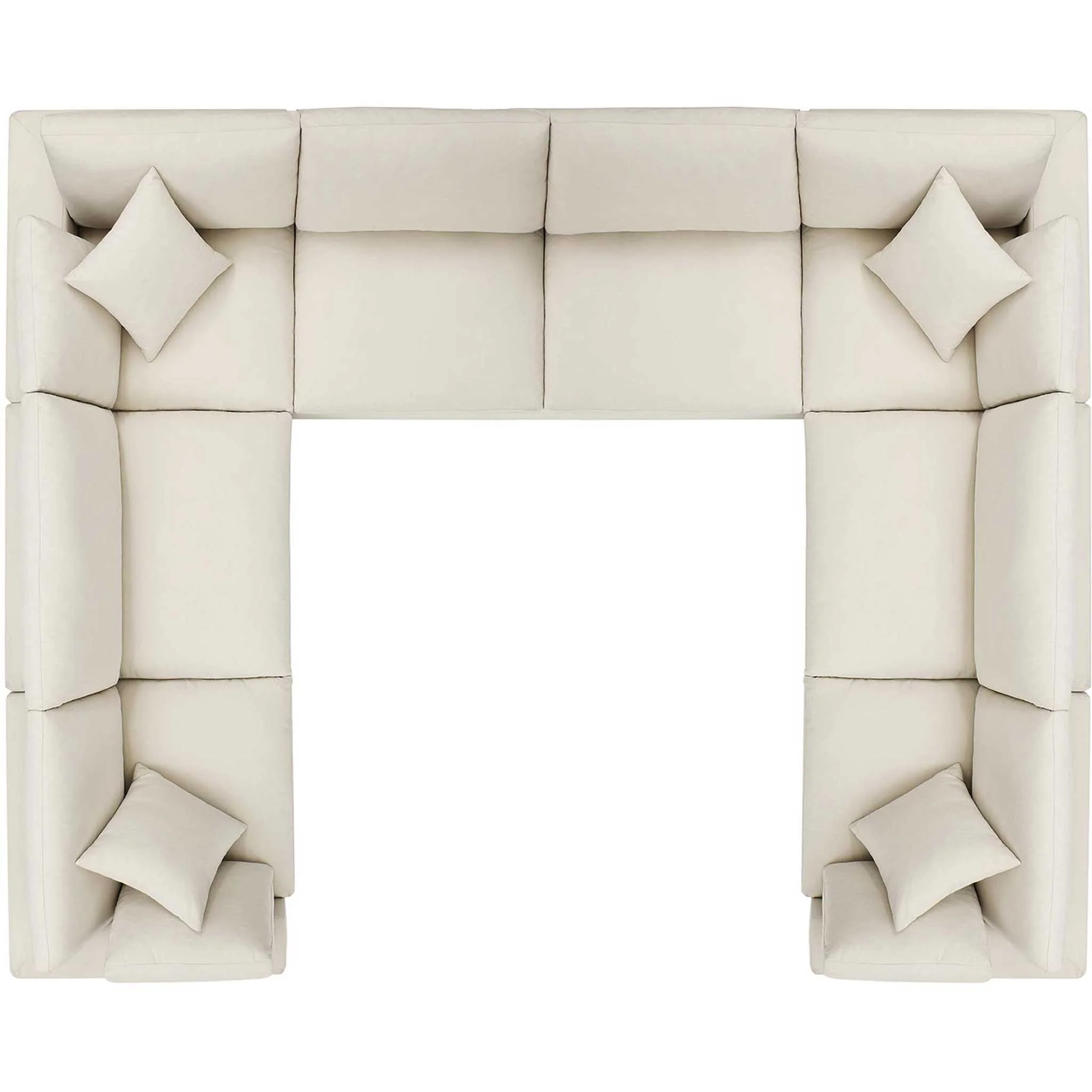 Carmen 8 Piece Modular Sectional Sofa Light Beige - Image 2