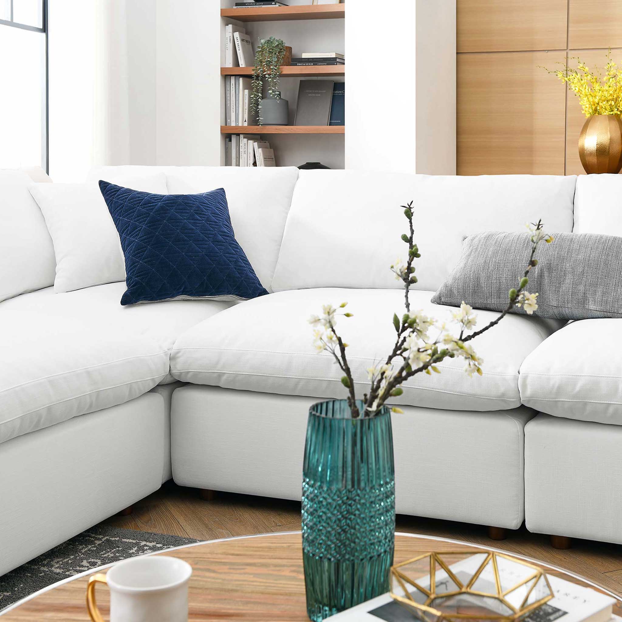 Carmen 8 Piece Modular Sectional Sofa Pure White - Image 10