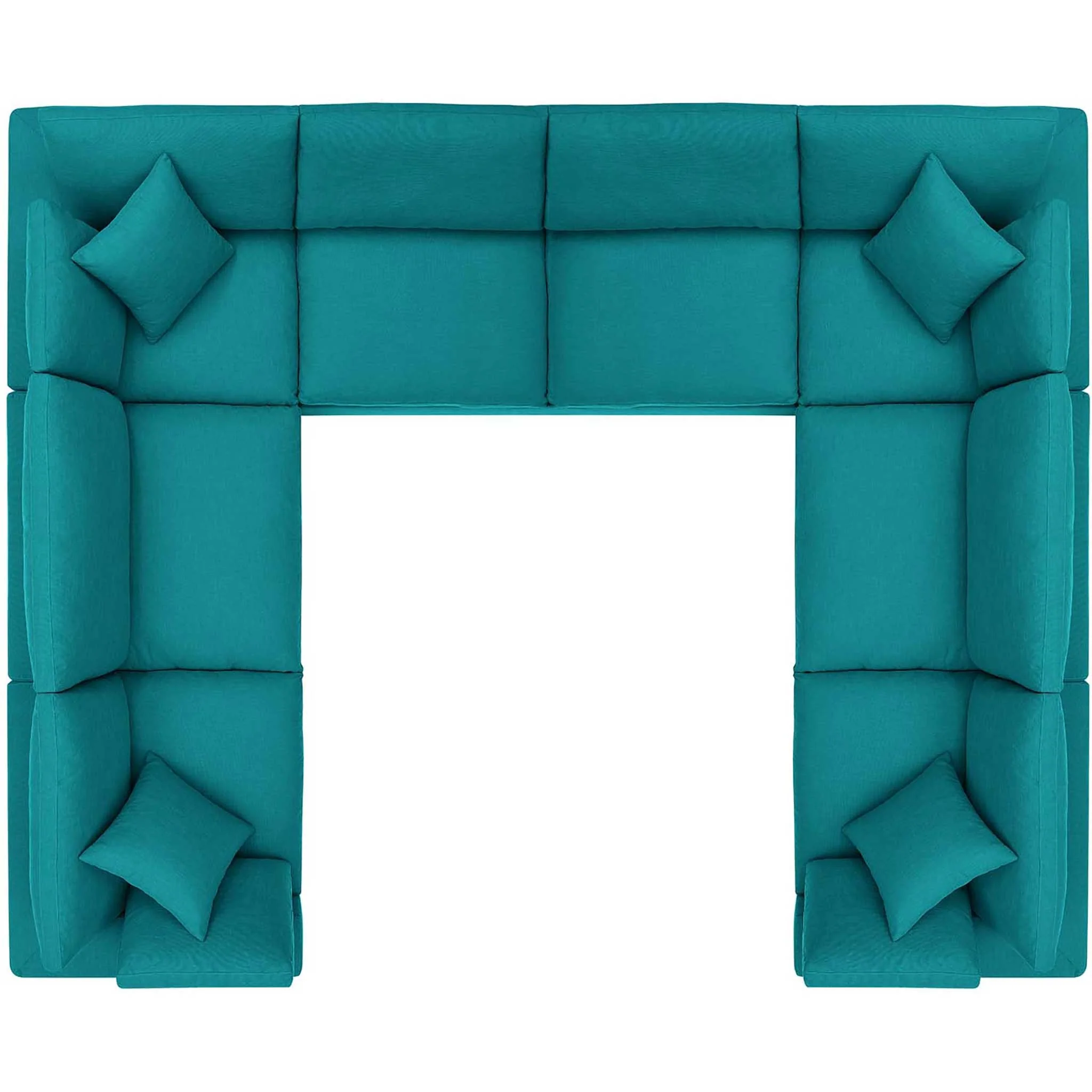 Carmen 8 Piece Modular Sectional Sofa Teal - Image 2