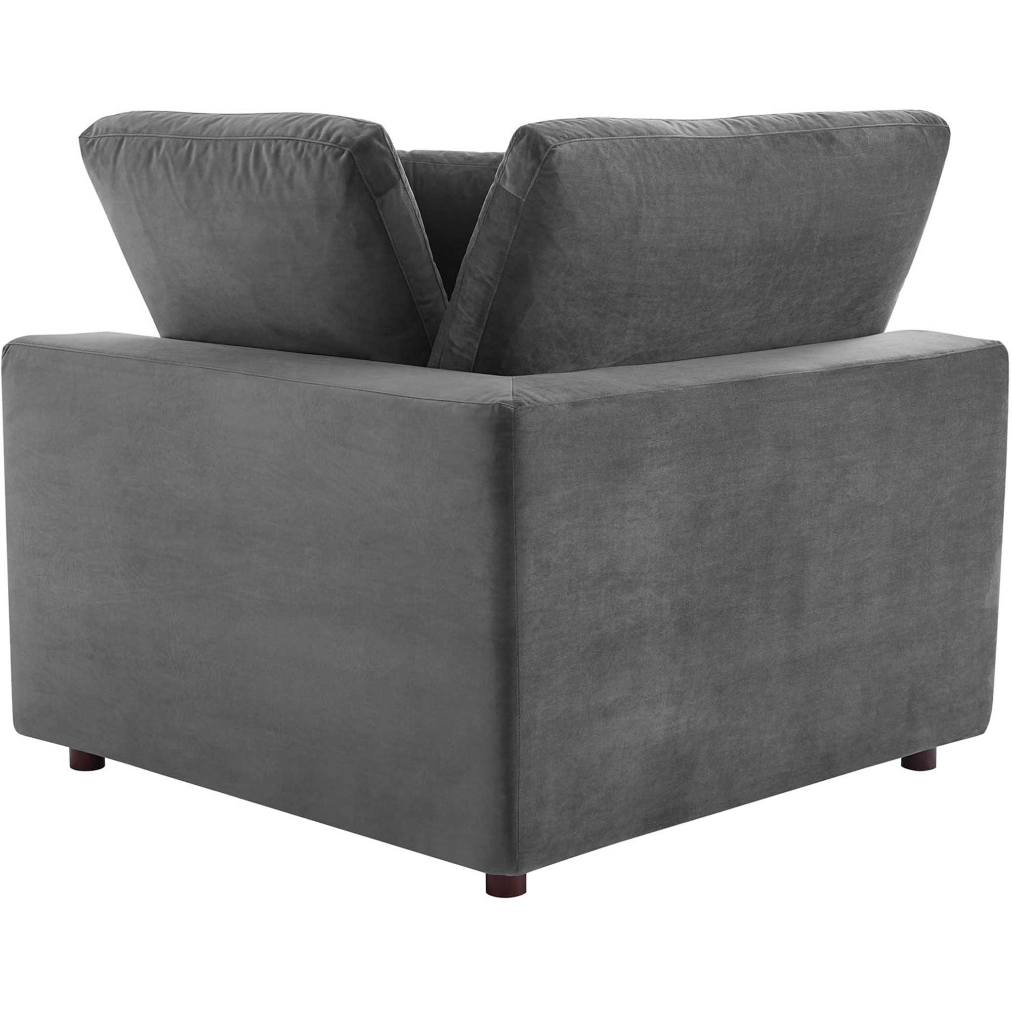 Carmen 8 Piece Modular Sectional Velvet Sofa Gray - Image 4