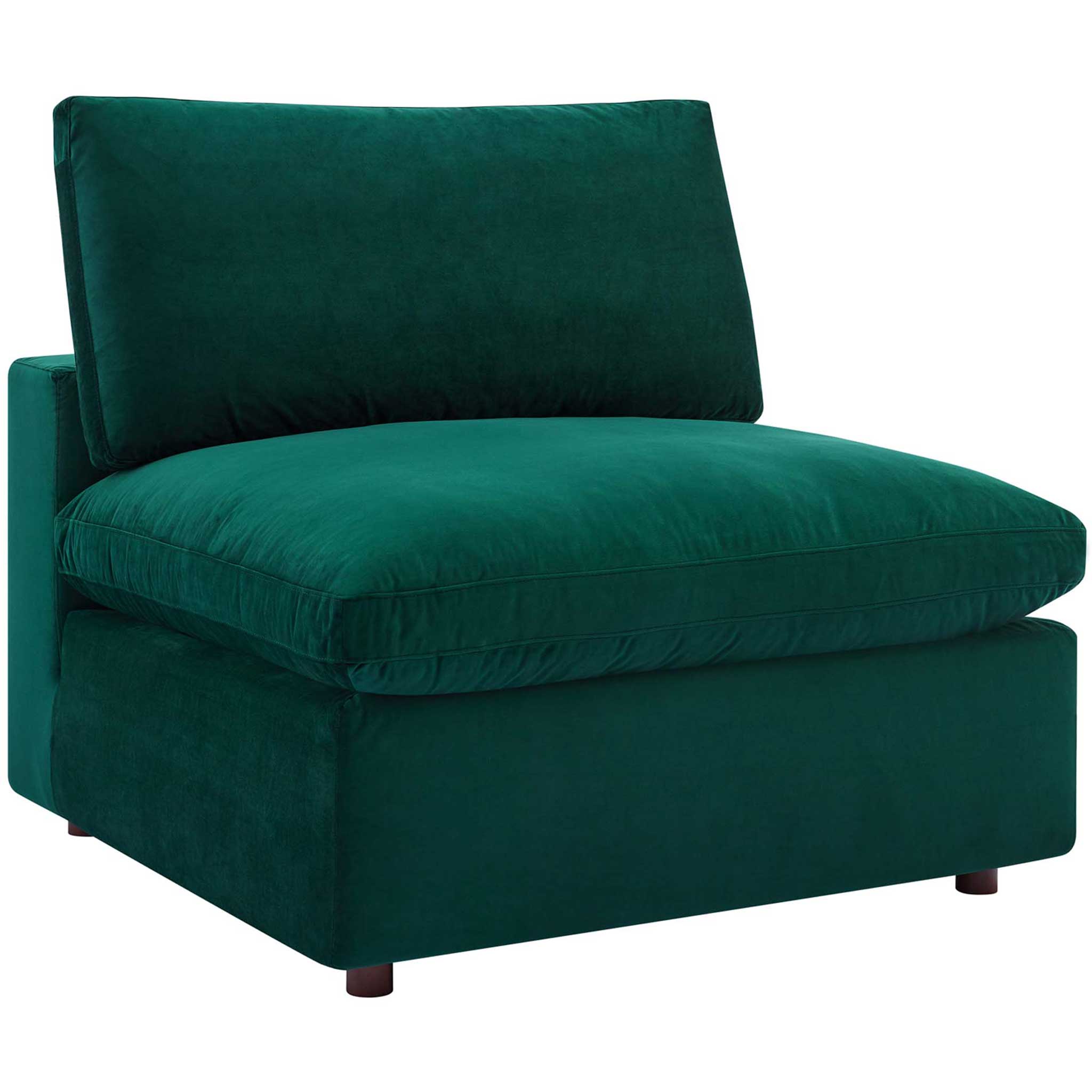 Carmen 8 Piece Modular Sectional Velvet Sofa Green - Image 5