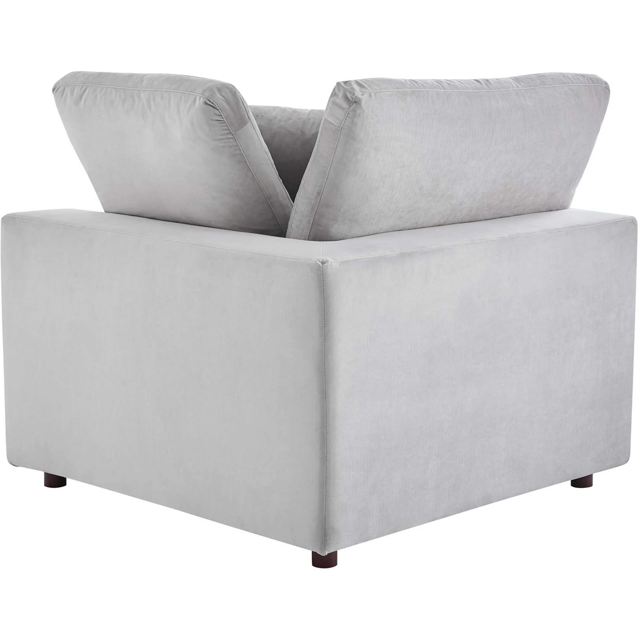 Carmen 8 Piece Modular Sectional Velvet Sofa Light Gray - Image 4