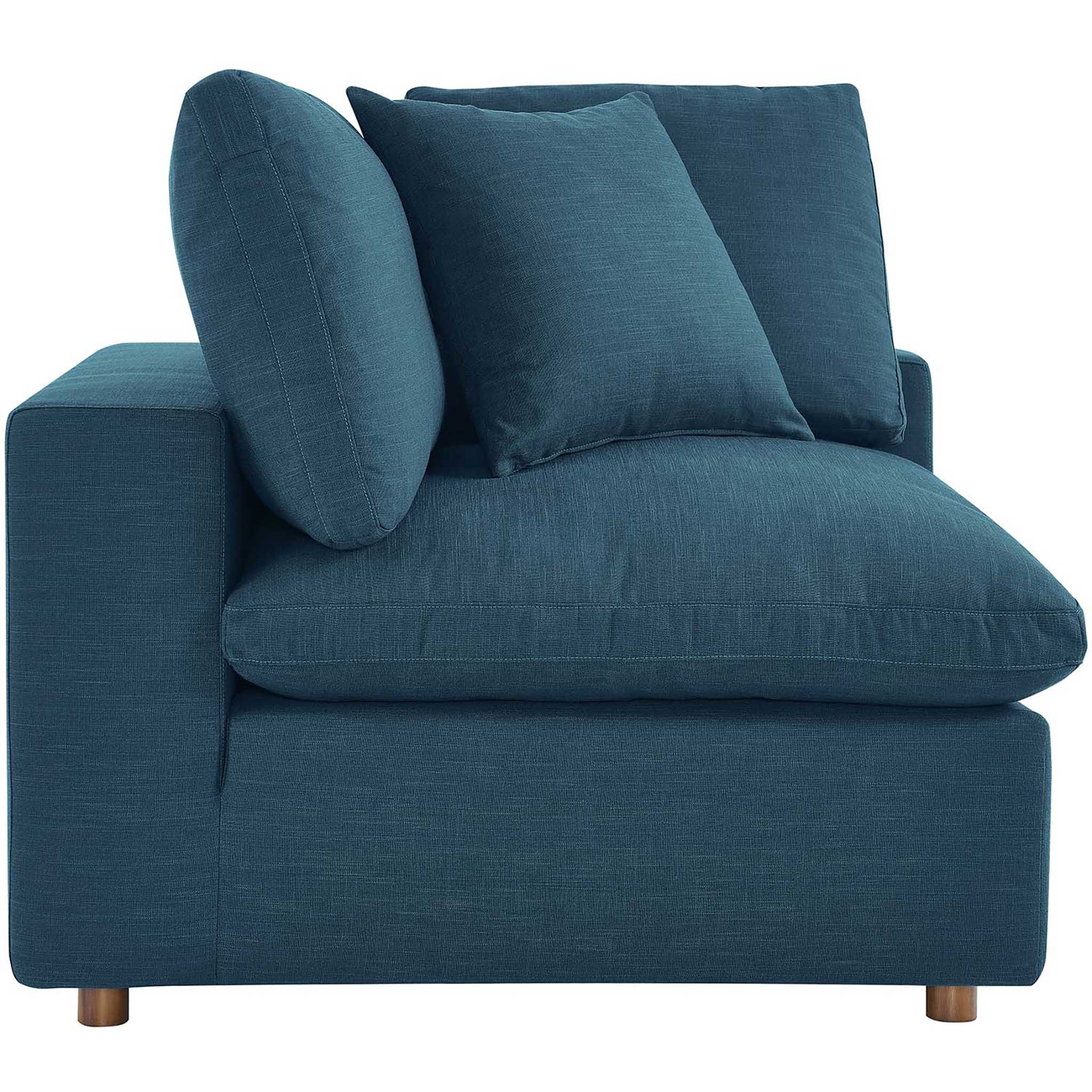 Carmen Down Filled Overstuffed Loveseat Azure - Image 6