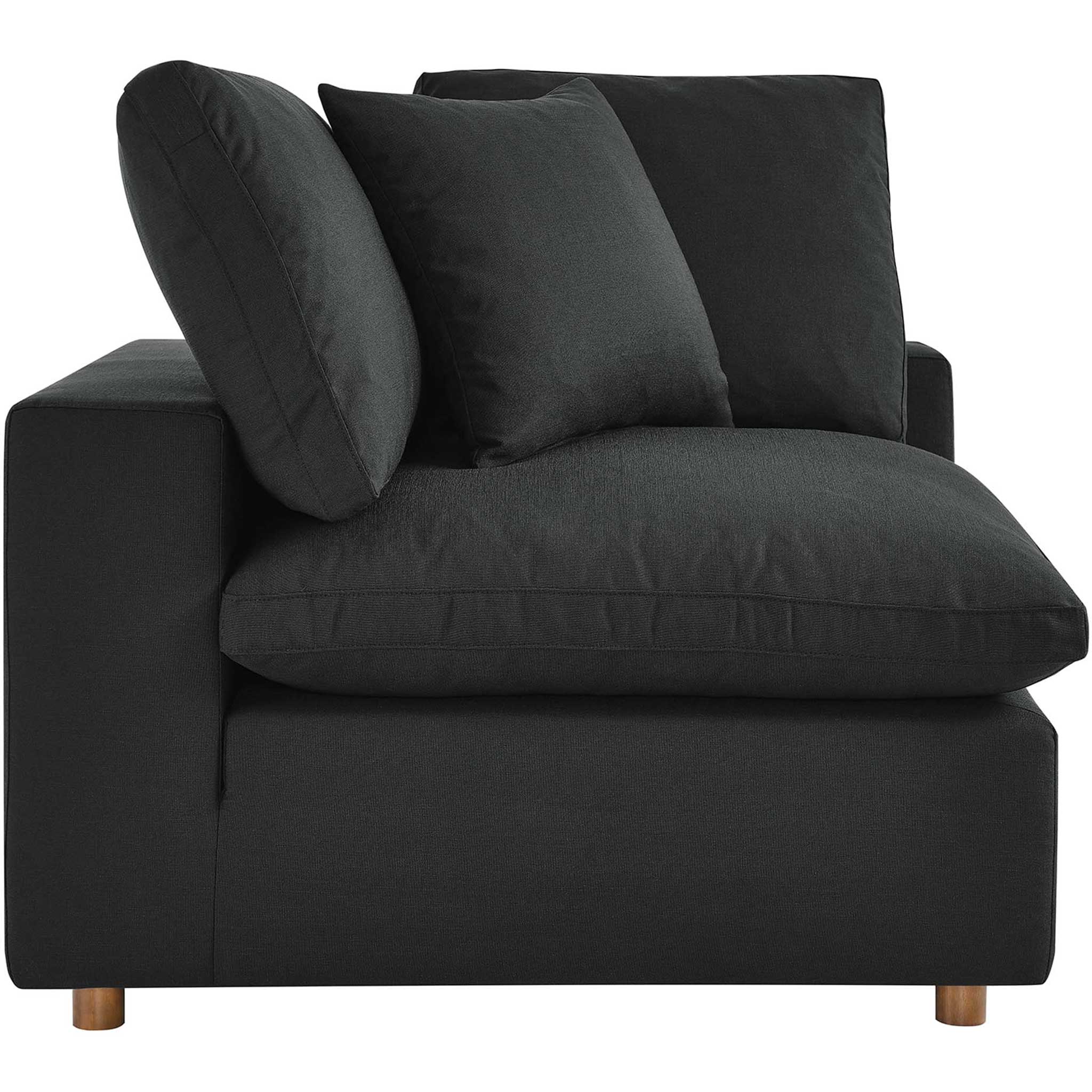Carmen Down Filled Overstuffed Loveseat Black - Image 6