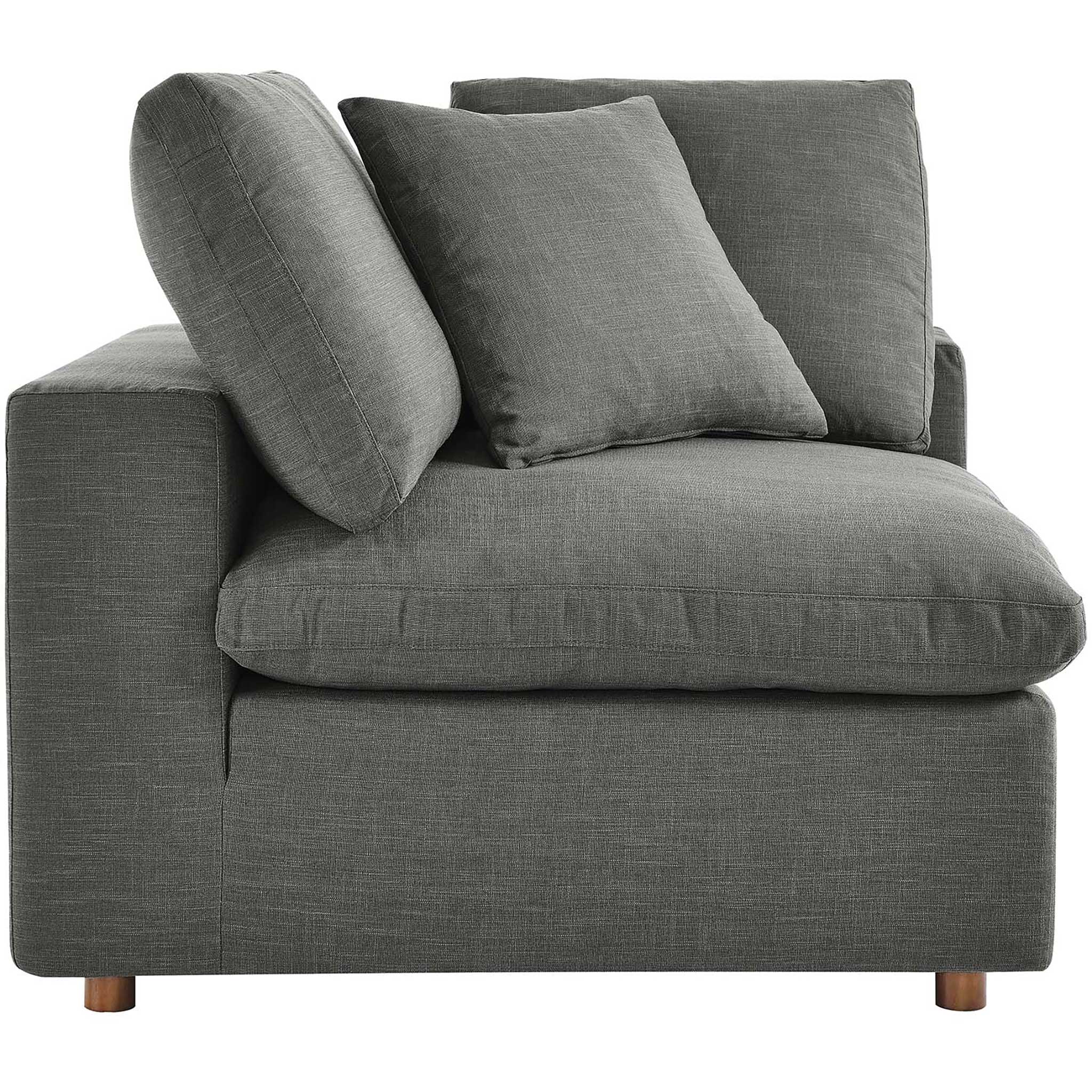 Carmen Down Filled Overstuffed Loveseat Gray - Image 6