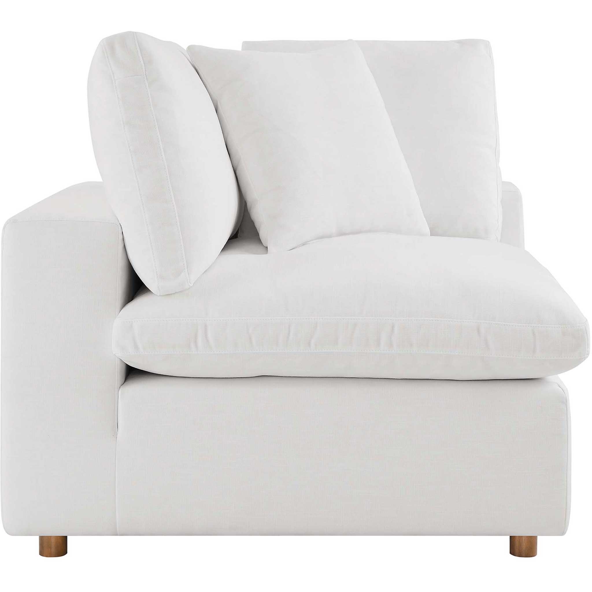 Carmen Down Filled Overstuffed Loveseat Pure White - Image 6