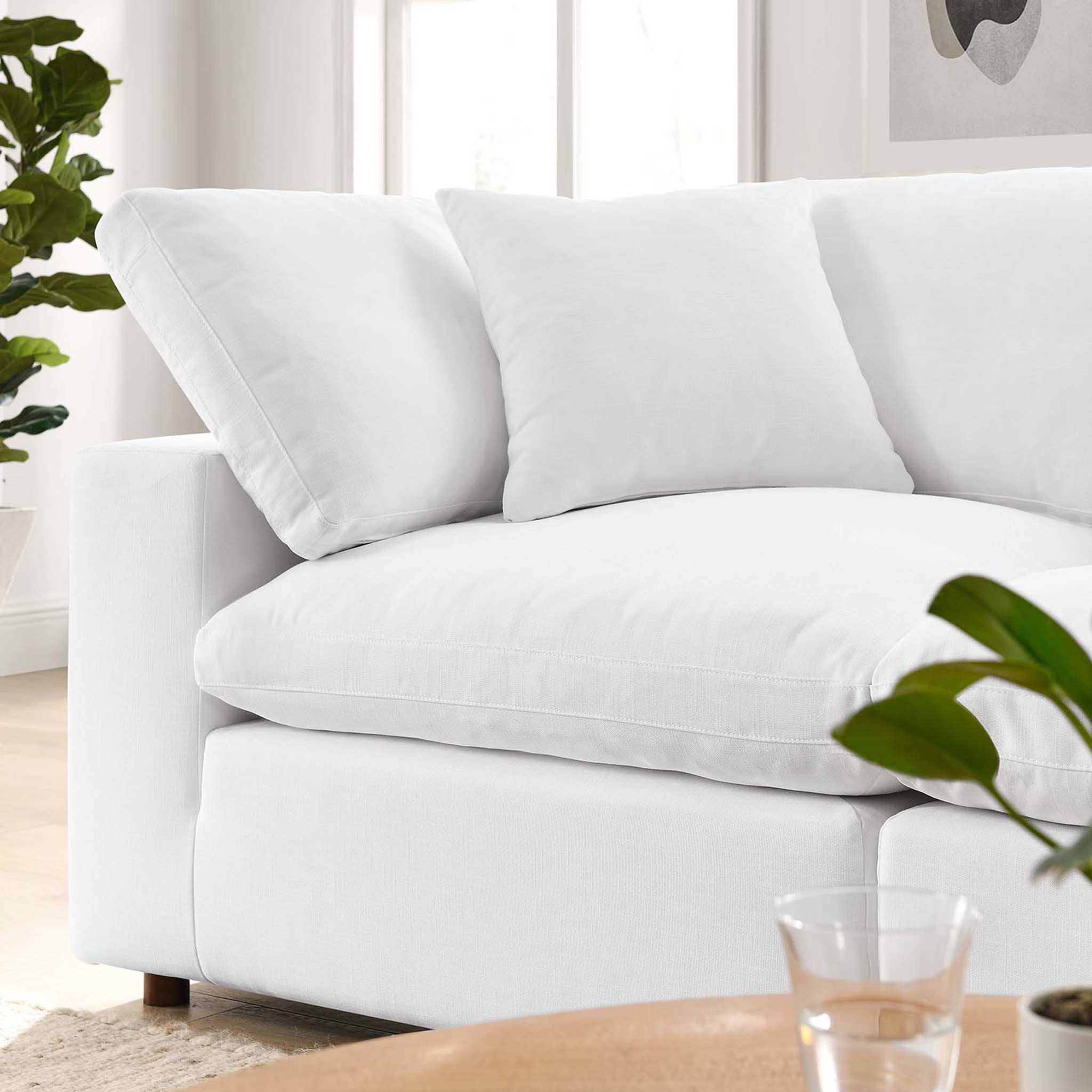 Carmen Down Filled Overstuffed Loveseat Pure White - Image 8
