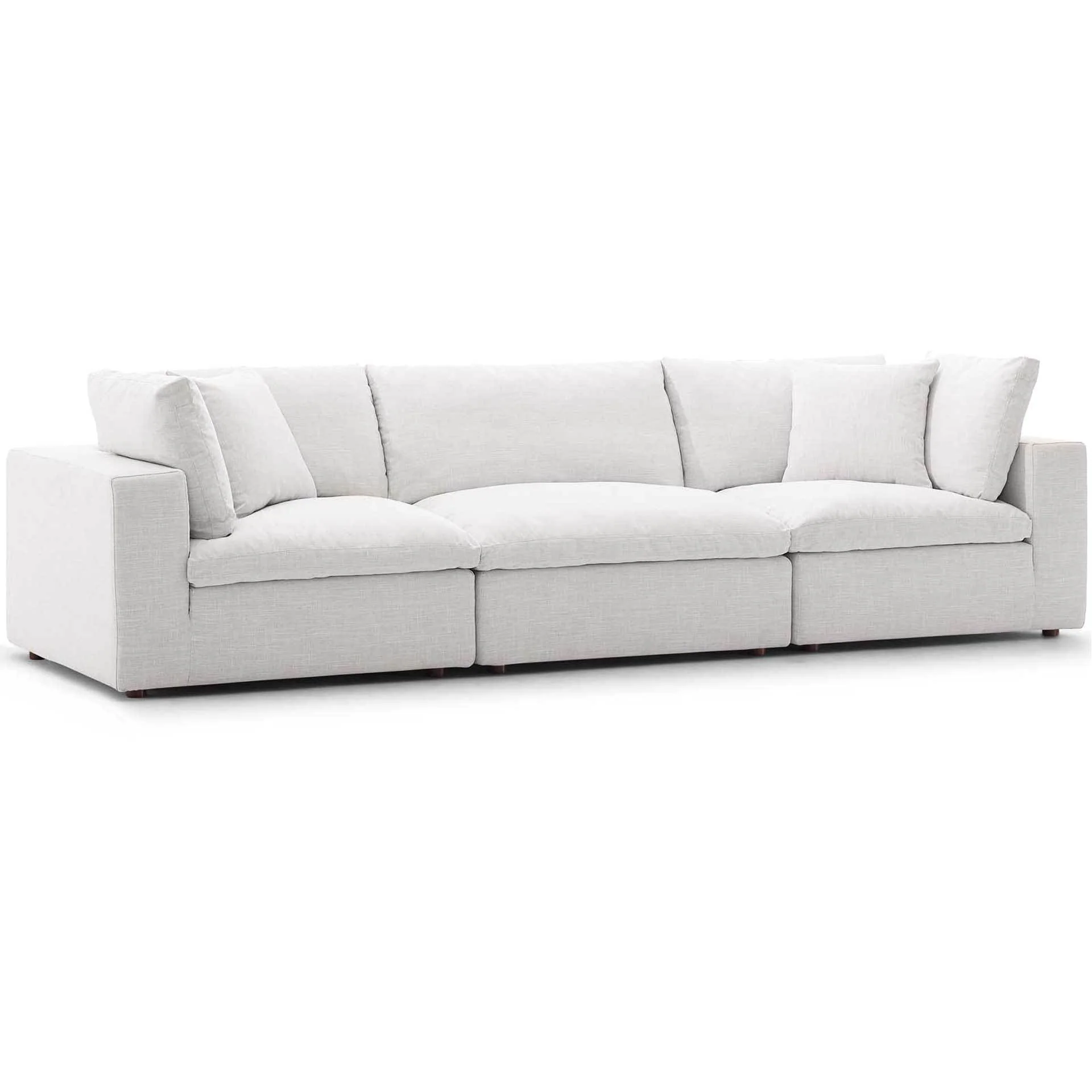 Carmen Down Filled Overstuffed Sofa Beige - Image 2