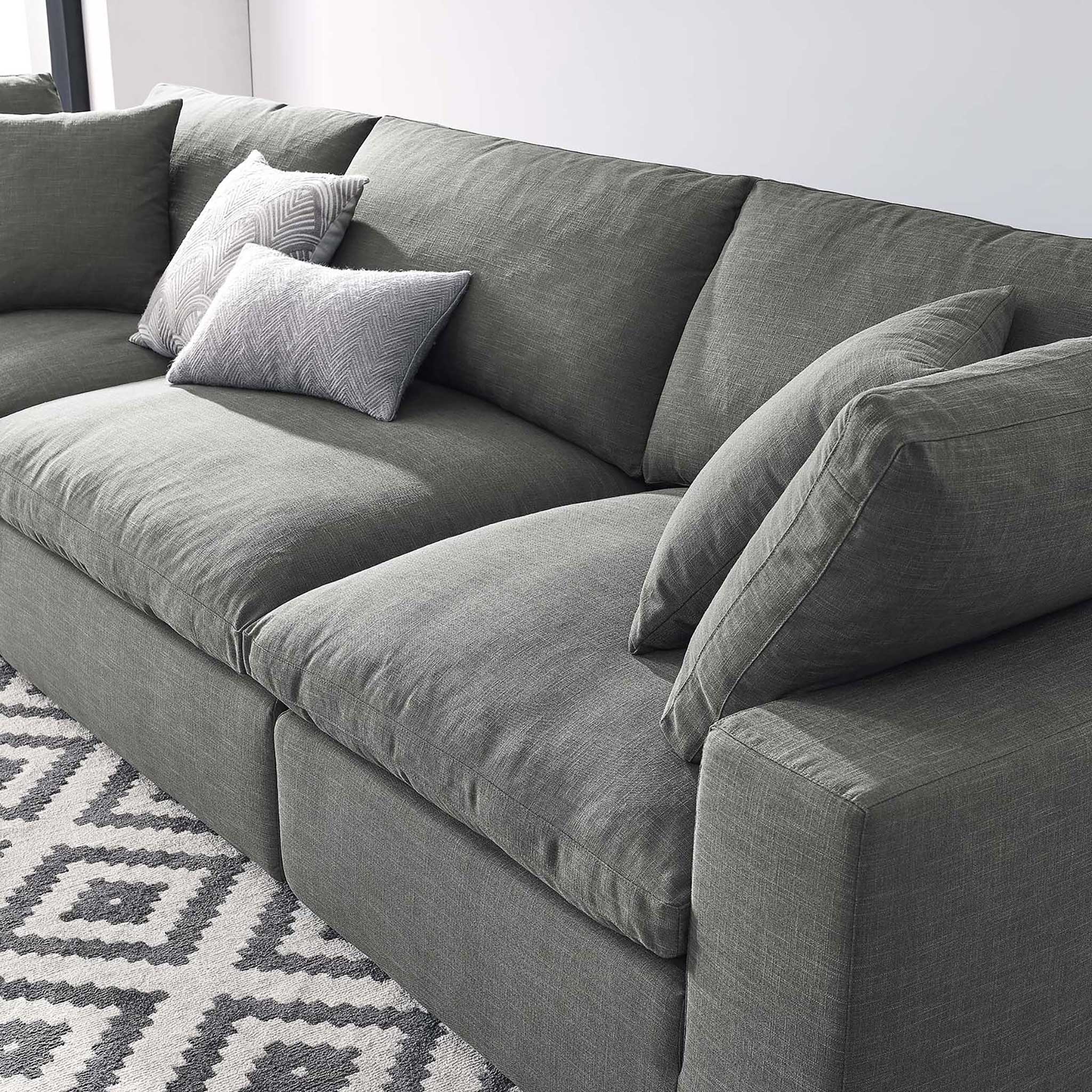 Carmen Down Filled Overstuffed Sofa Gray - Image 10